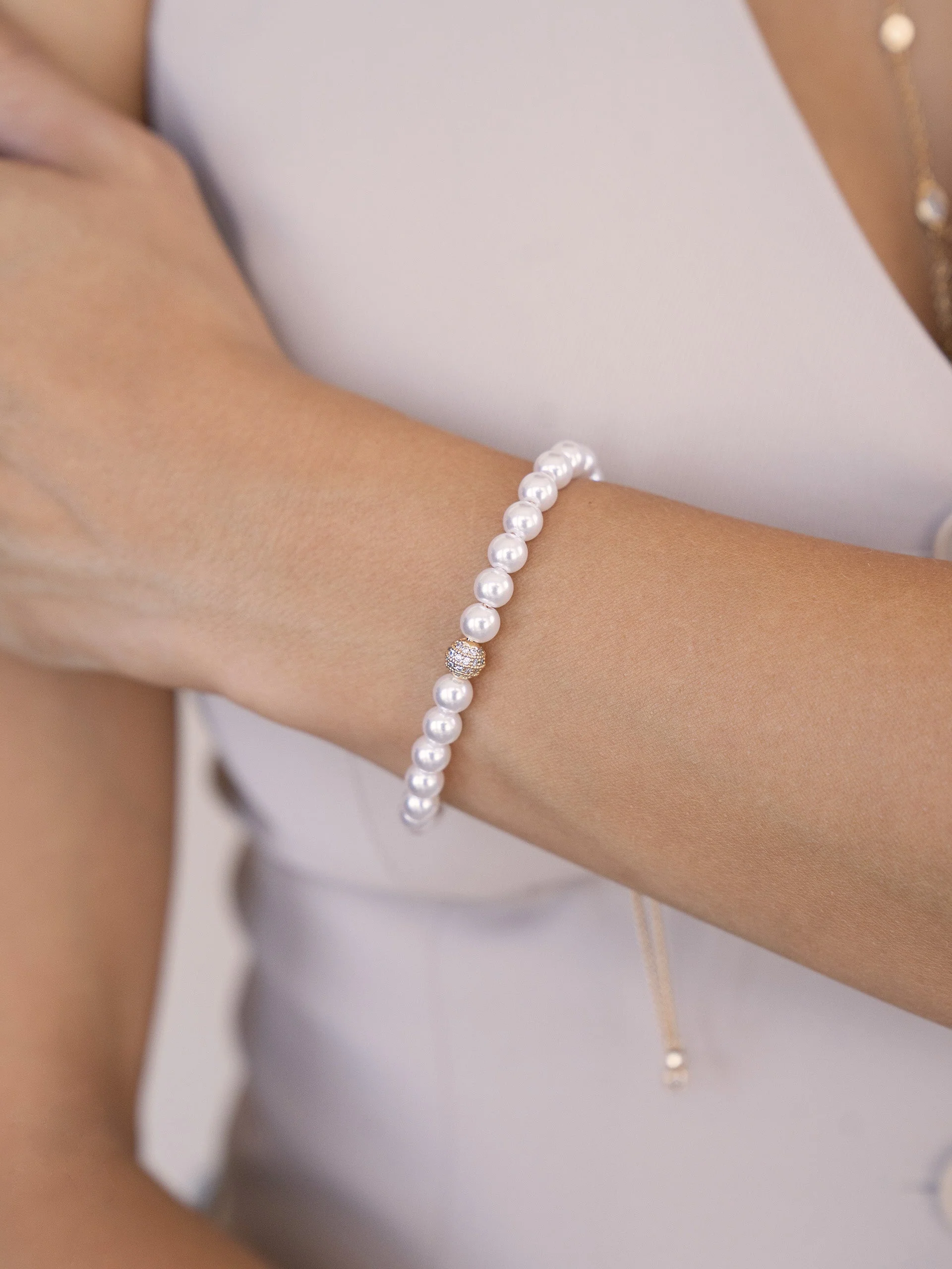 Pearl Adjustable Bracelet - Image 2
