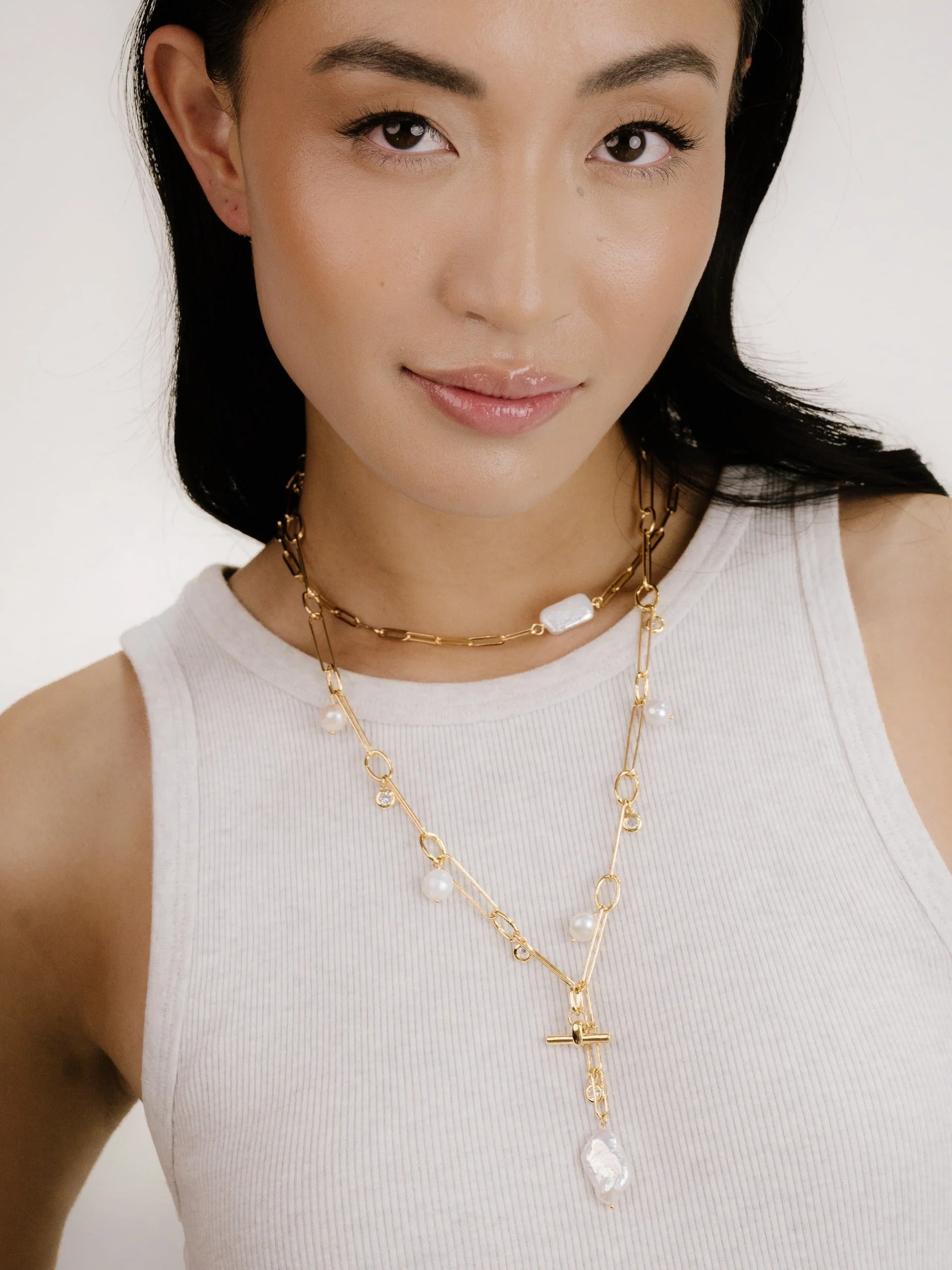 Deep Water Pearl Lariat Necklace - Image 6