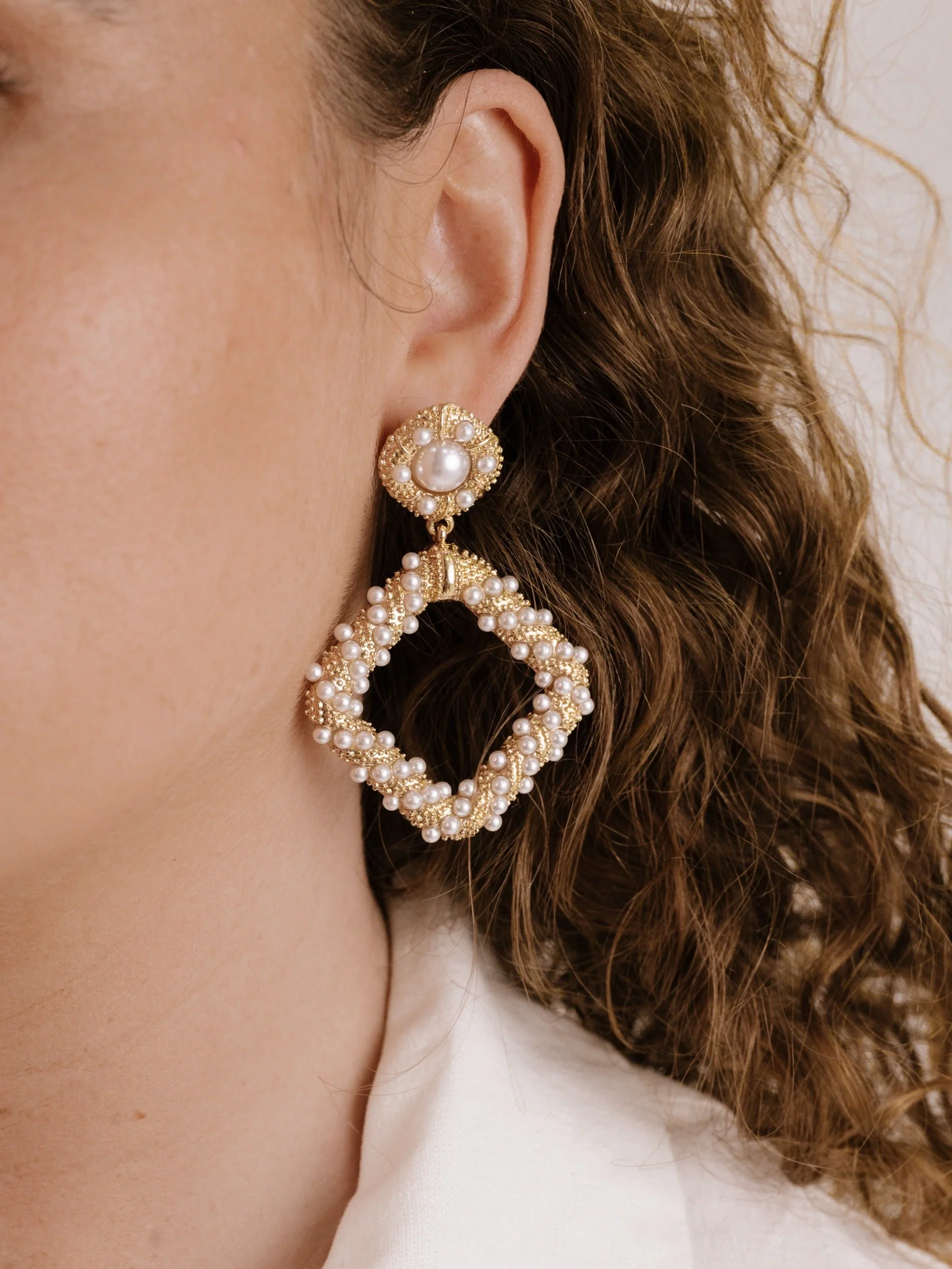 Pearl Knocker Earrings - Image 6