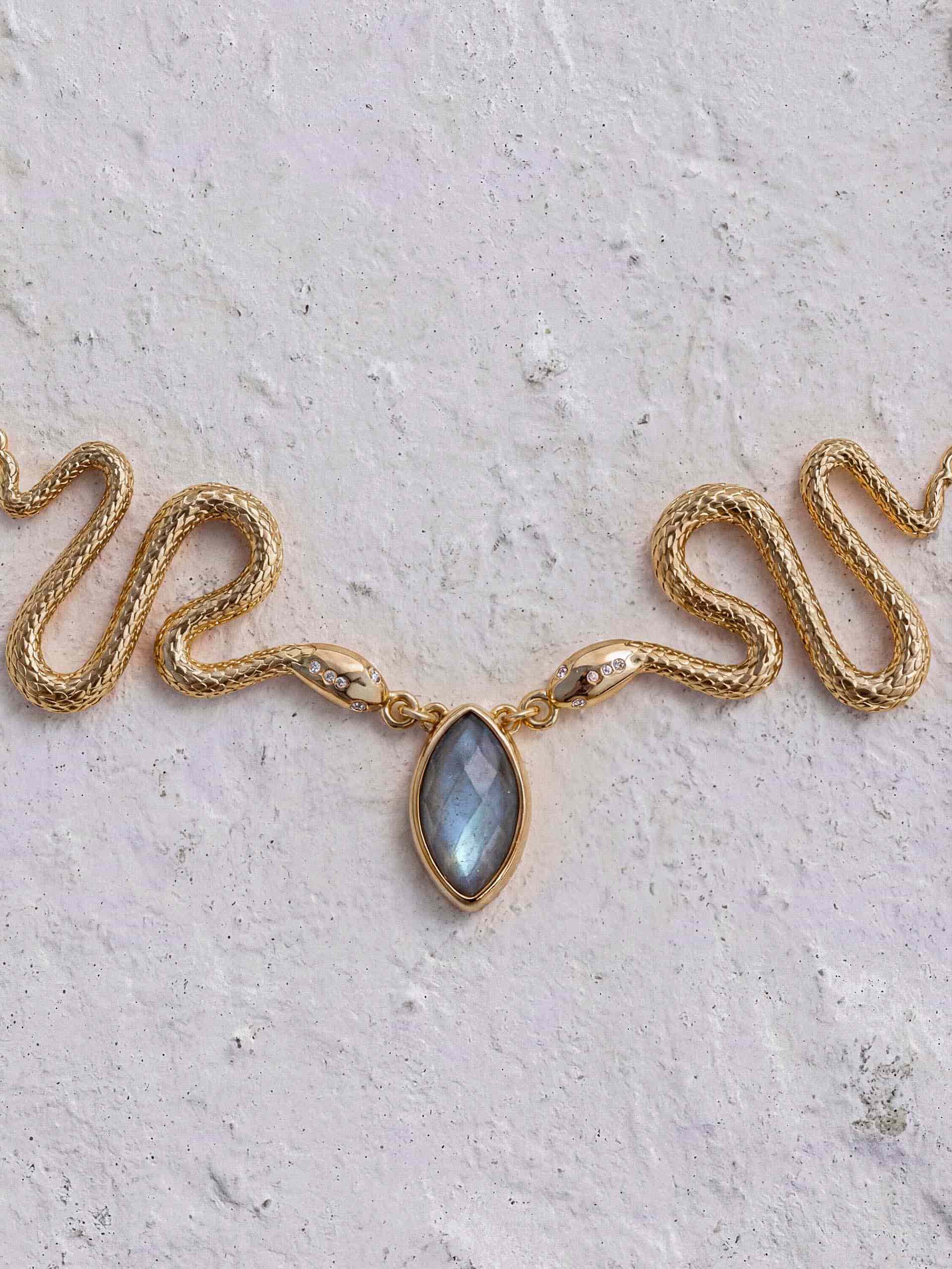 Mother of Pearl Serpentina Snake Choker - Image 4