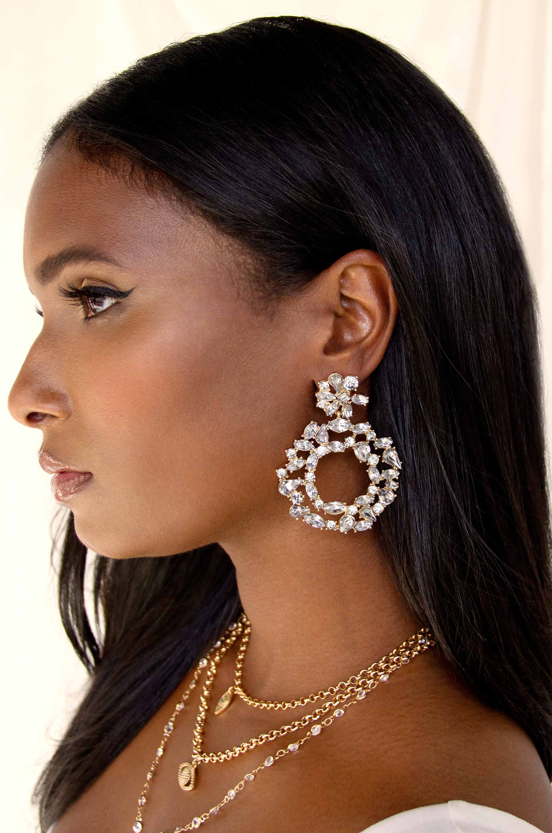 Crystal Bouquet Earrings - Image 2