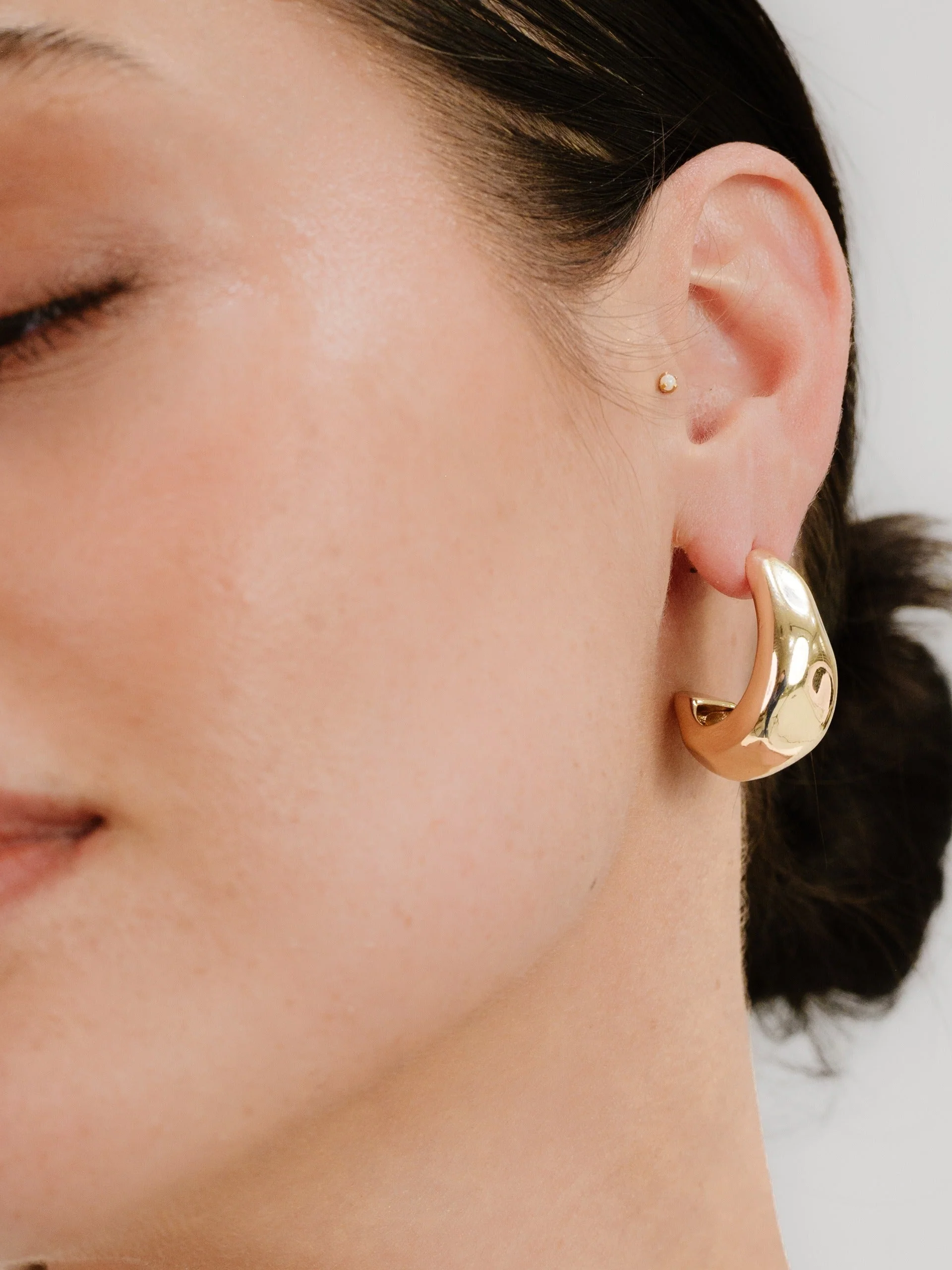 True Golden Hoop Earrings - Image 6