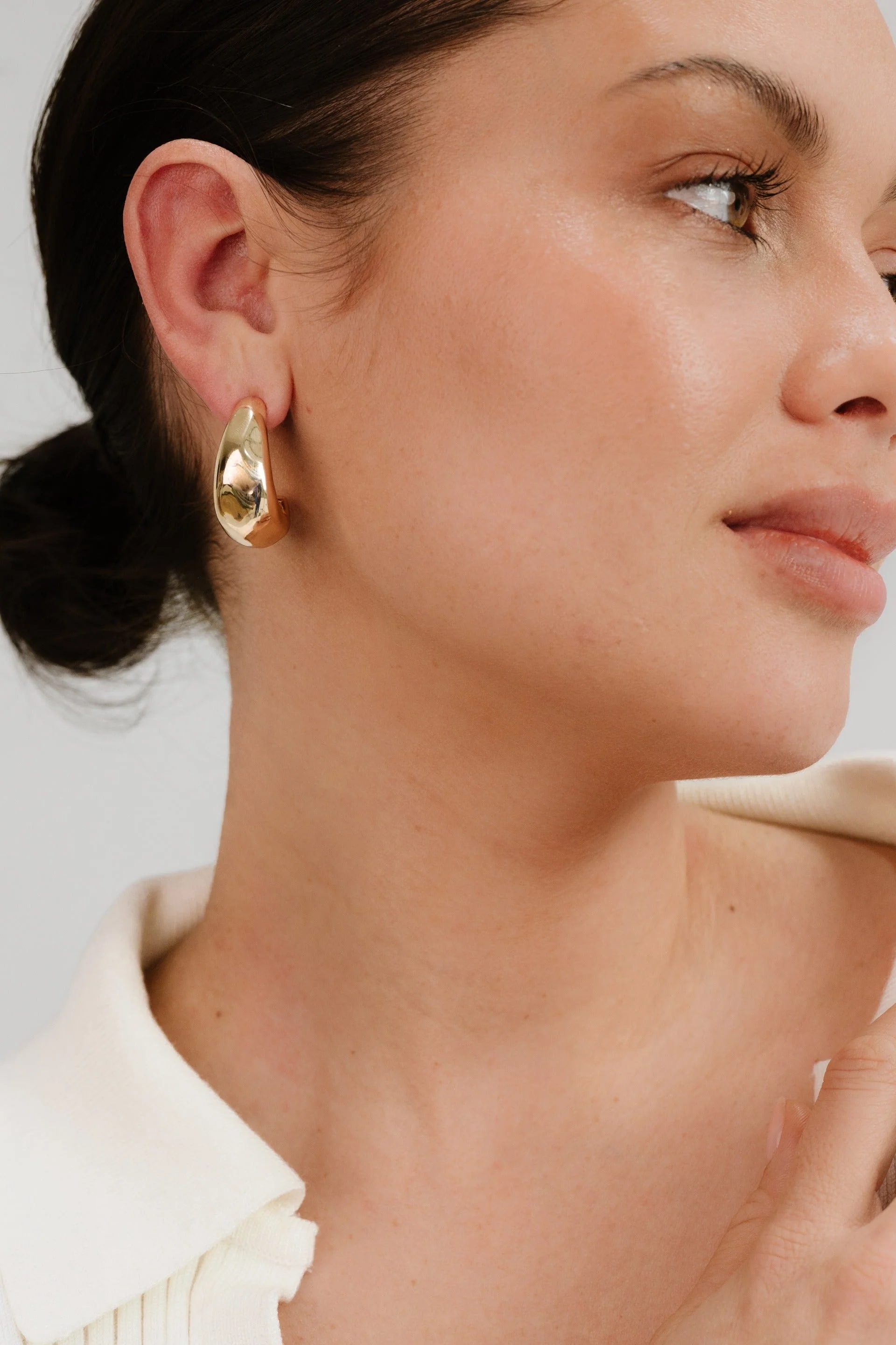 True Golden Hoop Earrings - Image 7