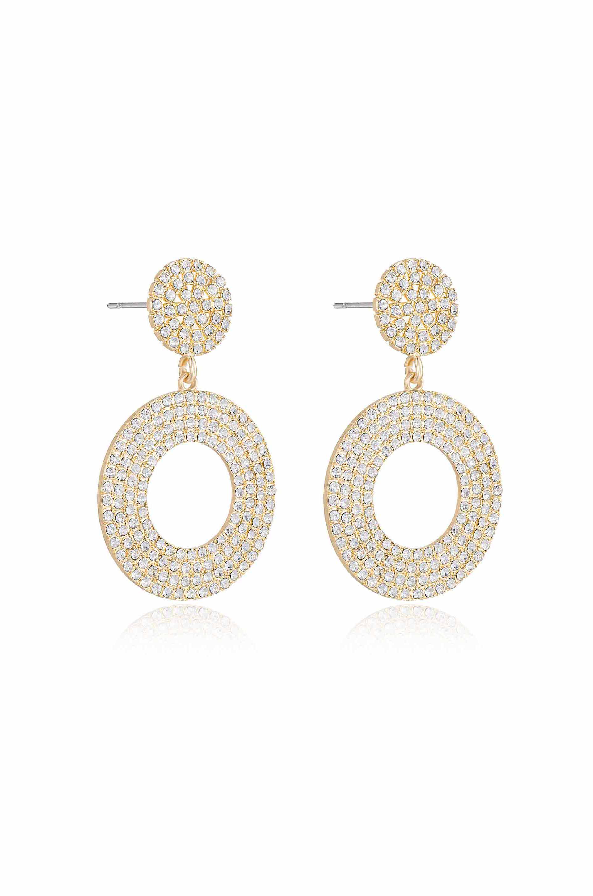 Spinning Records Crystal Earrings - Image 3