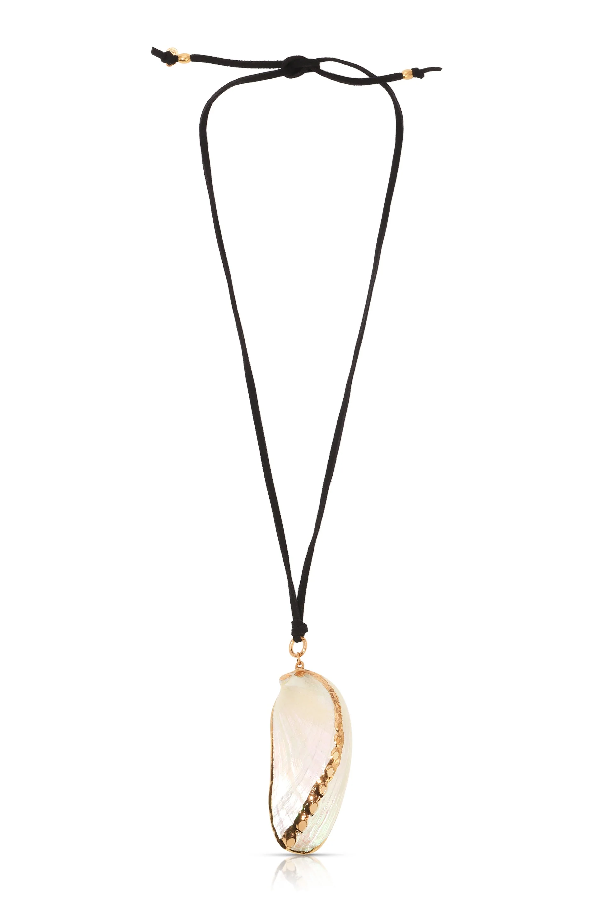 Iridescent Mussel Shell Pendant Necklace - Image 3