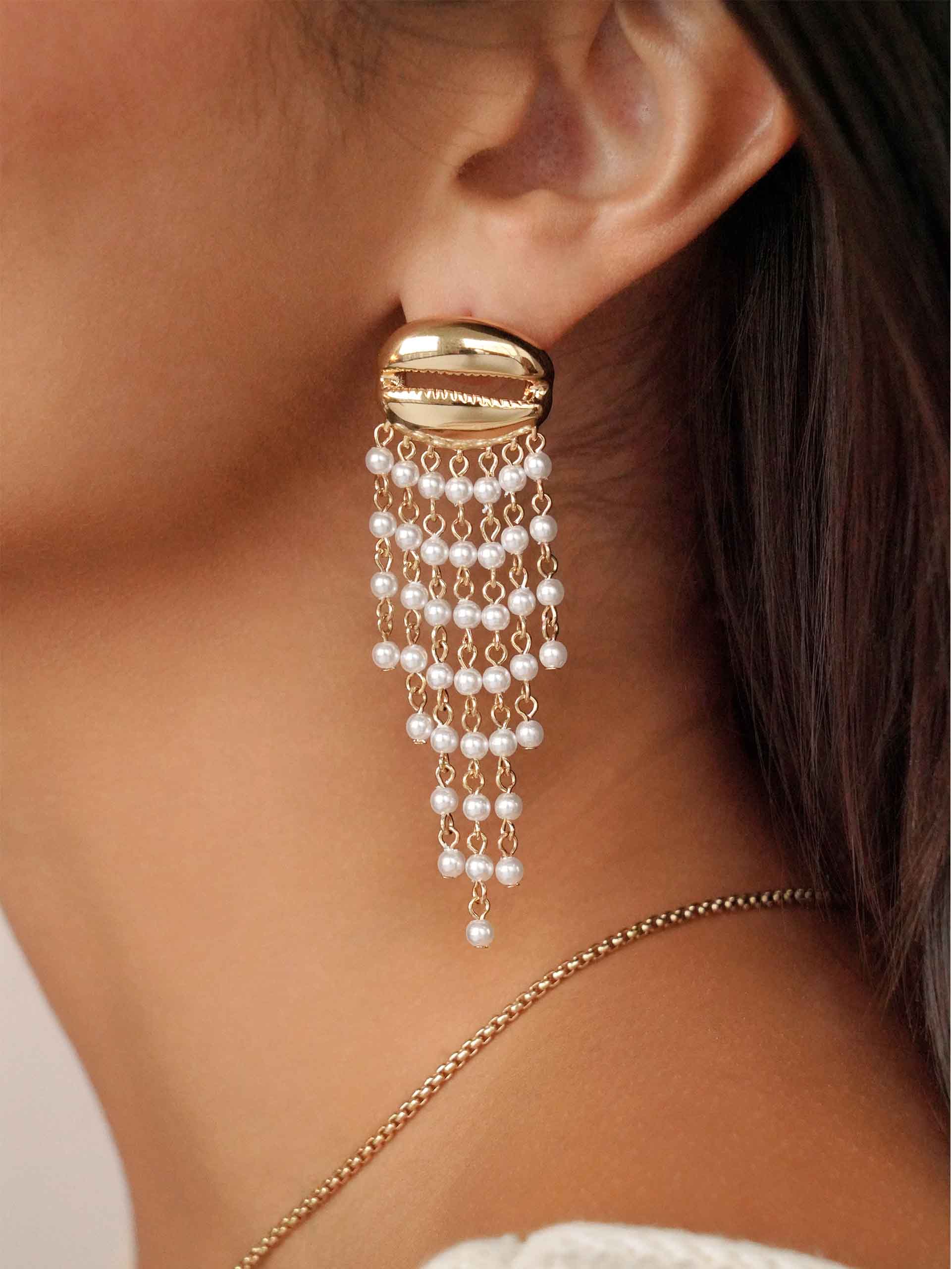 Mykonos Shell Dangle Earrings - Image 2