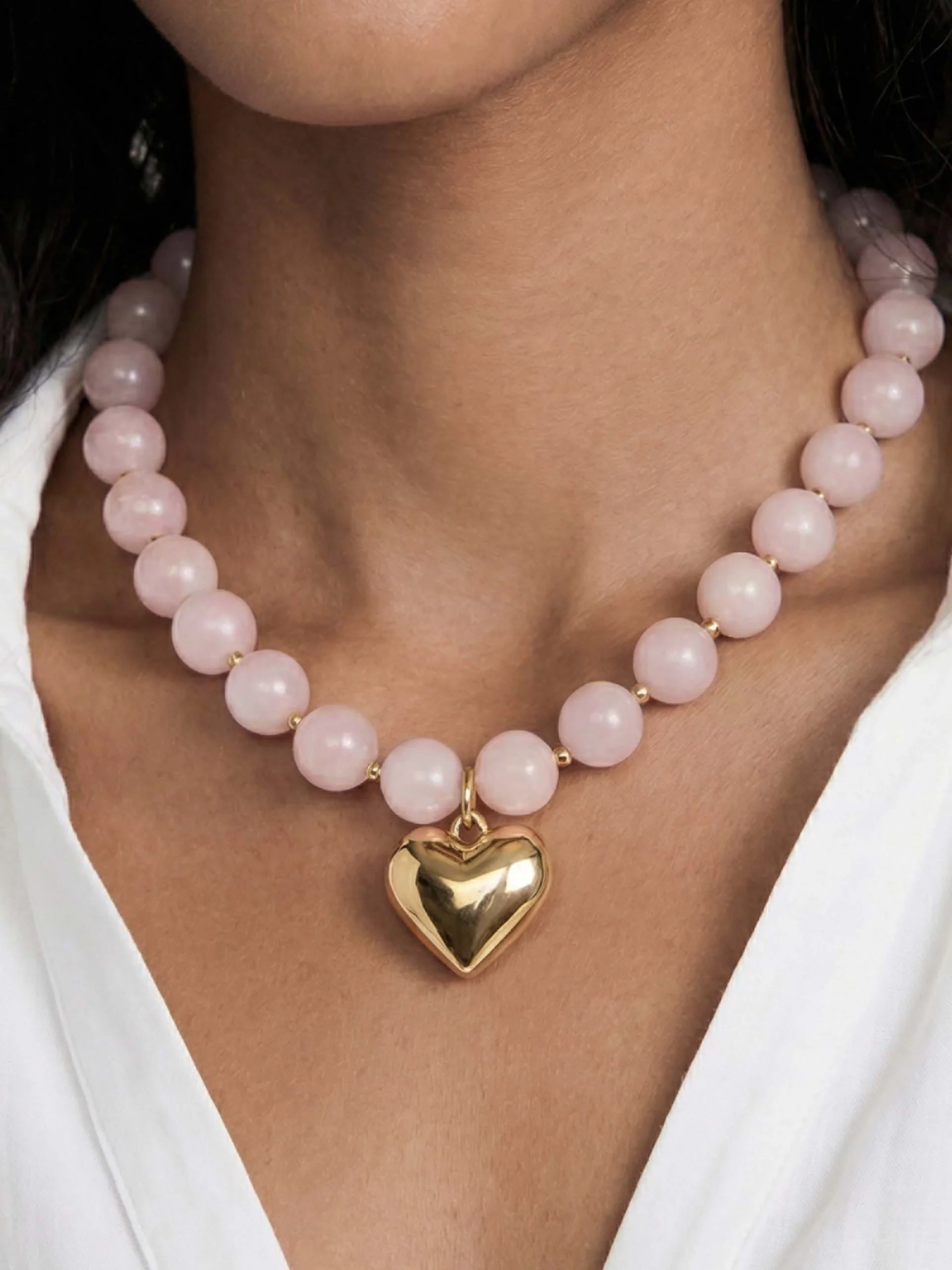 Luck and Love Rose Heart Necklace - Image 2