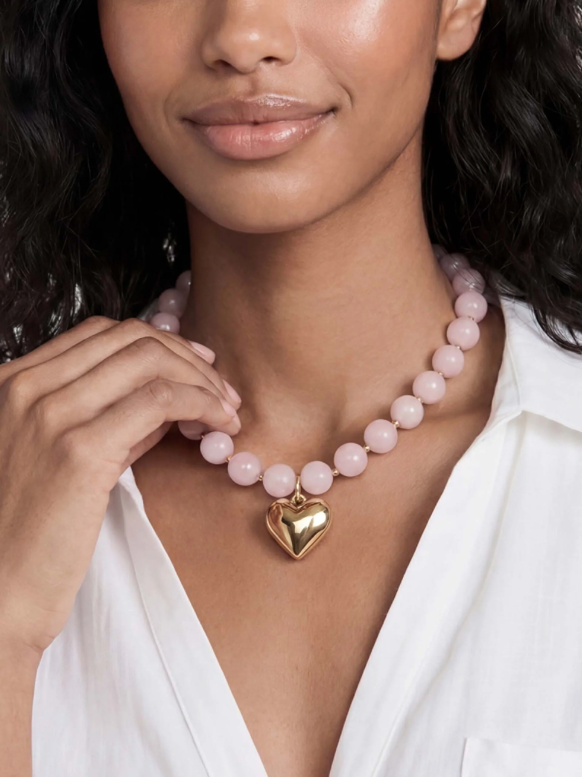 Luck and Love Rose Heart Necklace - Image 4