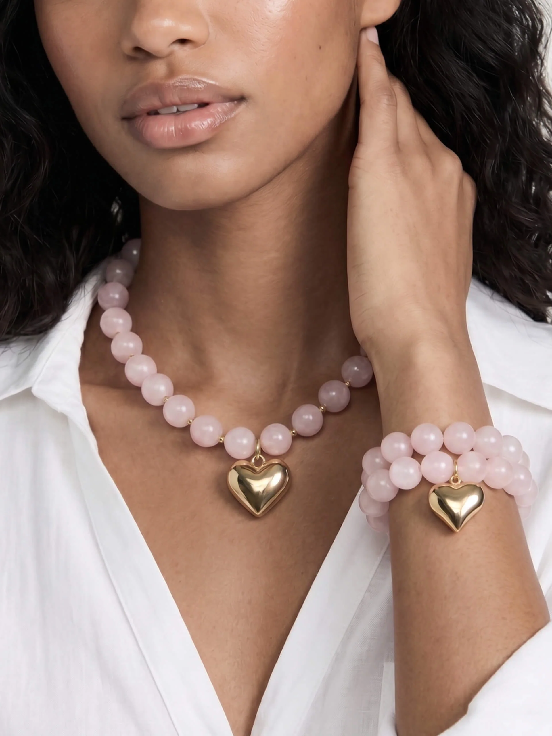 Luck and Love Rose Heart Necklace - Image 5