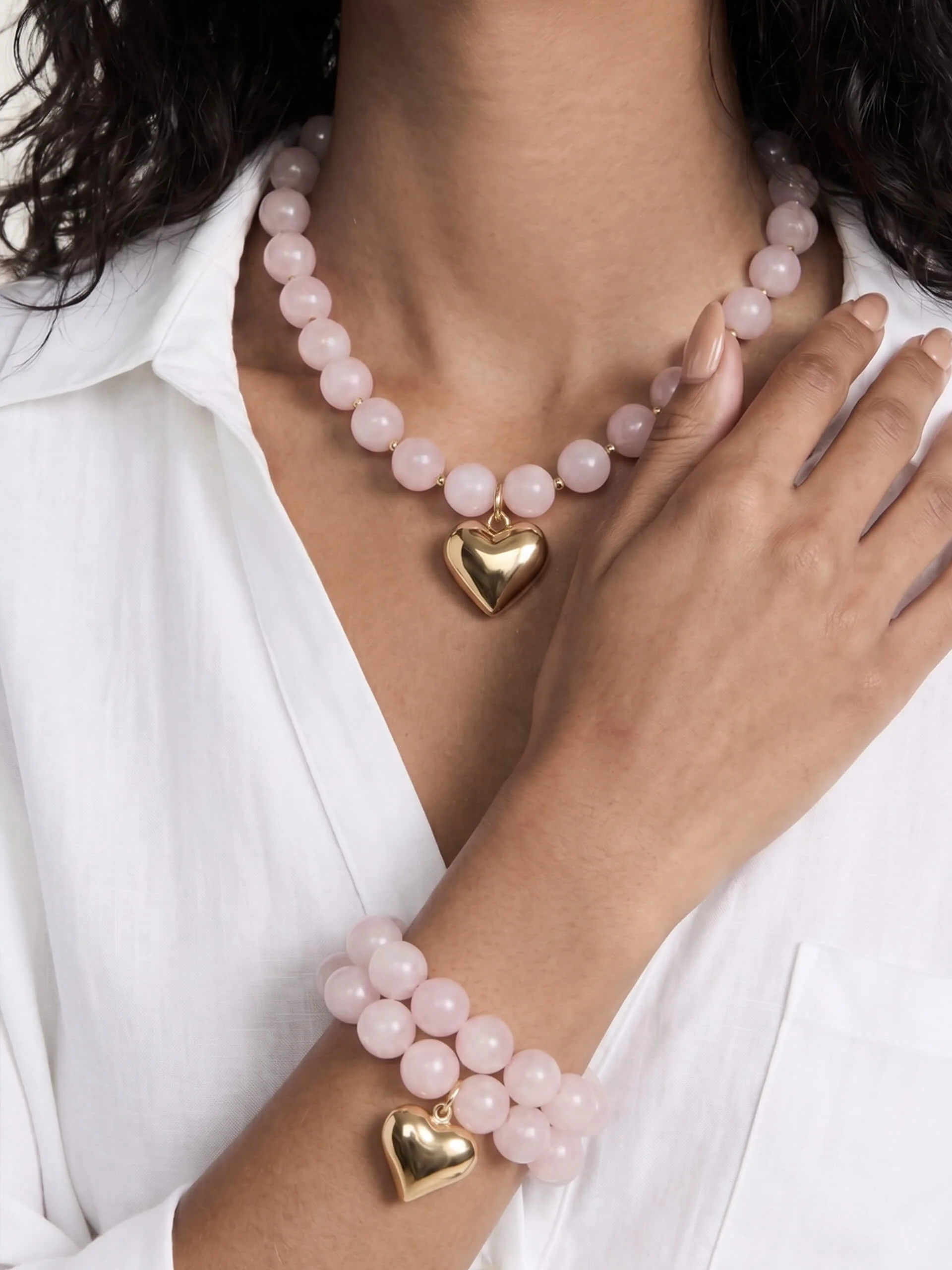 Luck and Love Rose Heart Necklace - Image 6