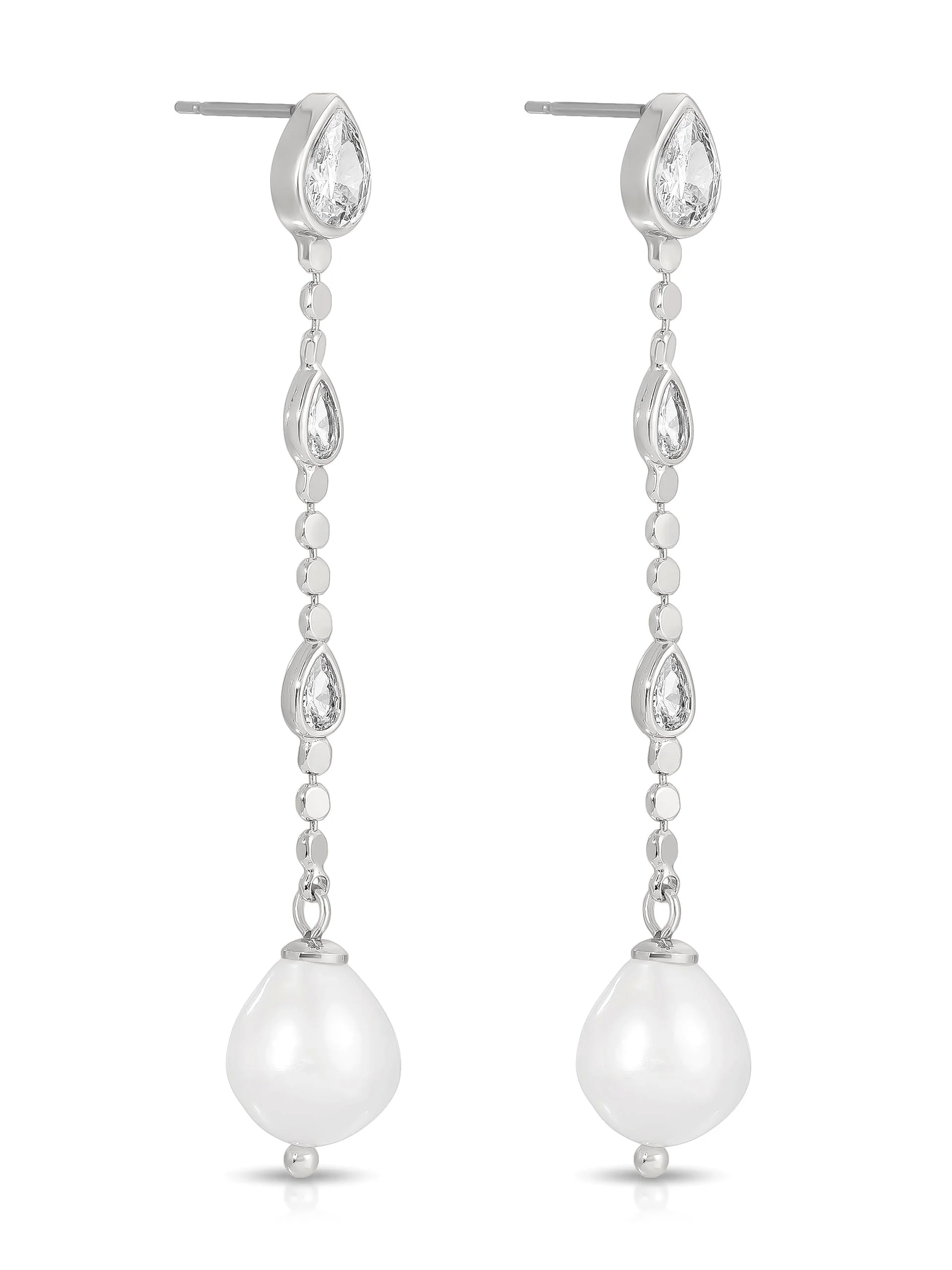 Droplet Crystal and Pearl Earring - Image 5