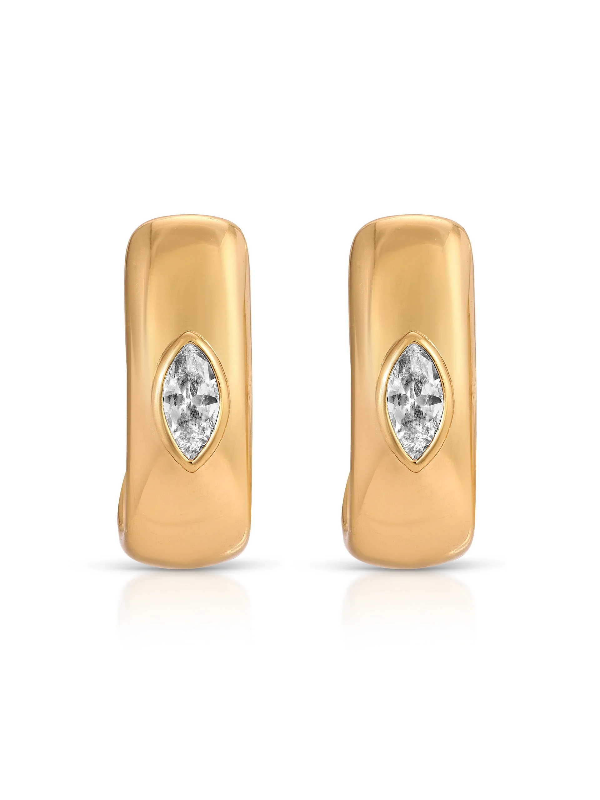 Marquise Crystal Hoops - Image 3