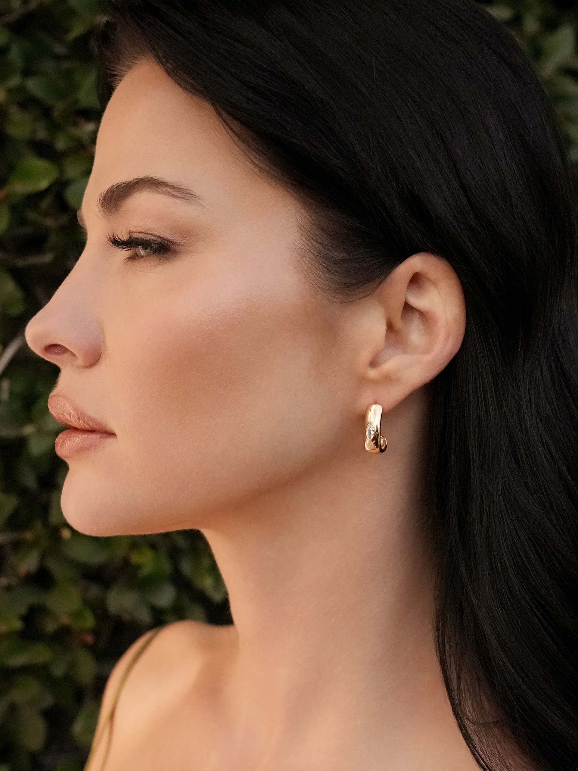 Marquise Crystal Hoops - Image 6