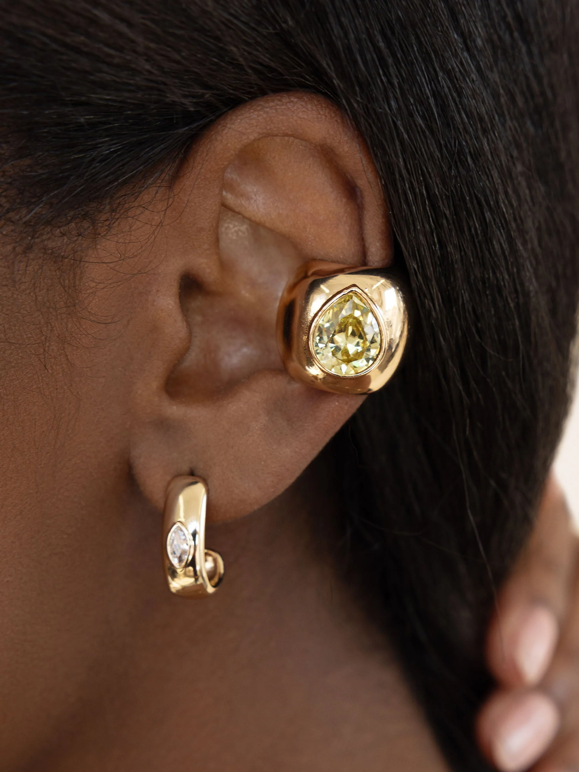 Marquise Crystal Hoops - Image 8