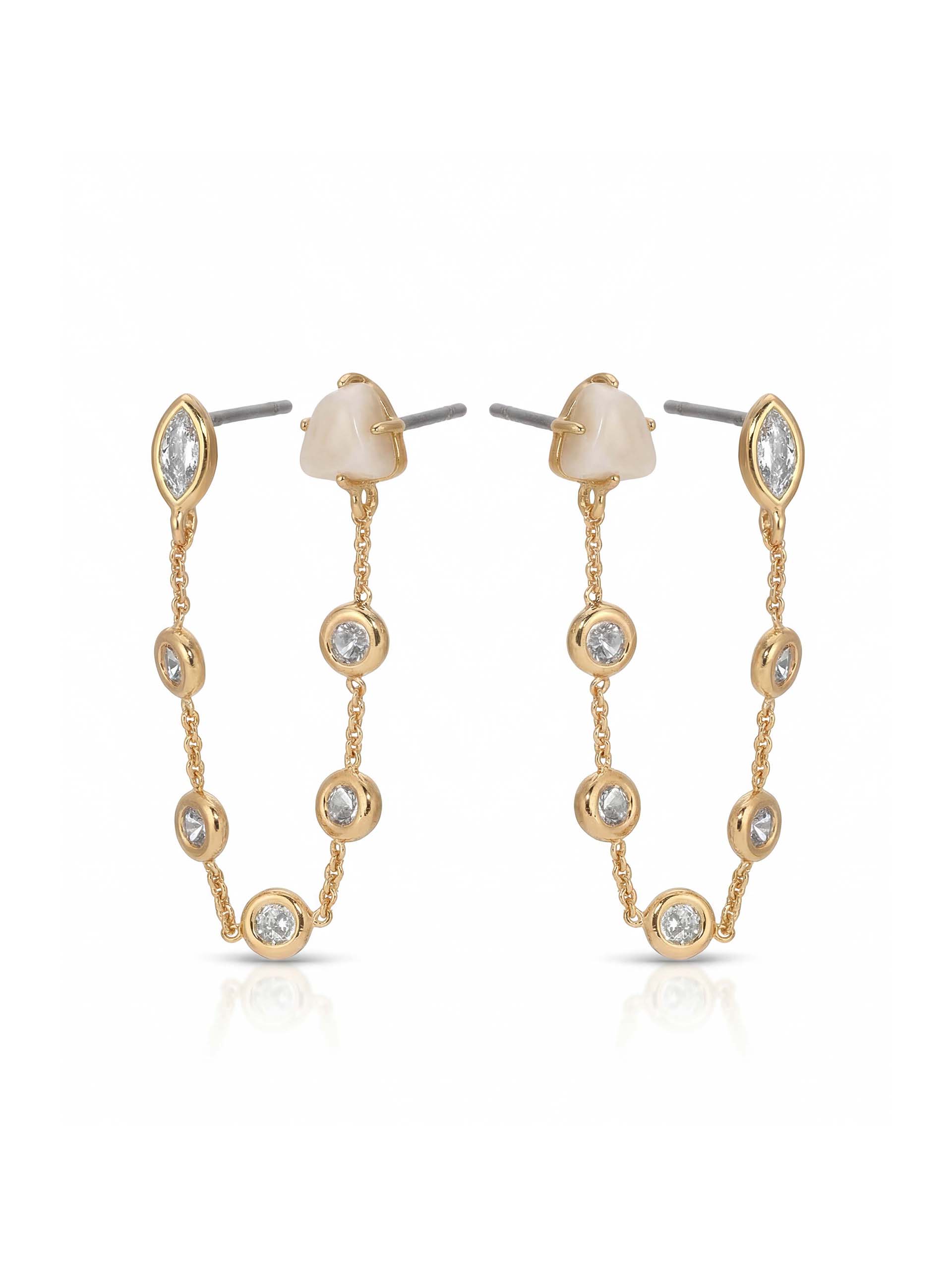 Double Piercing Bone Earrings - Image 3