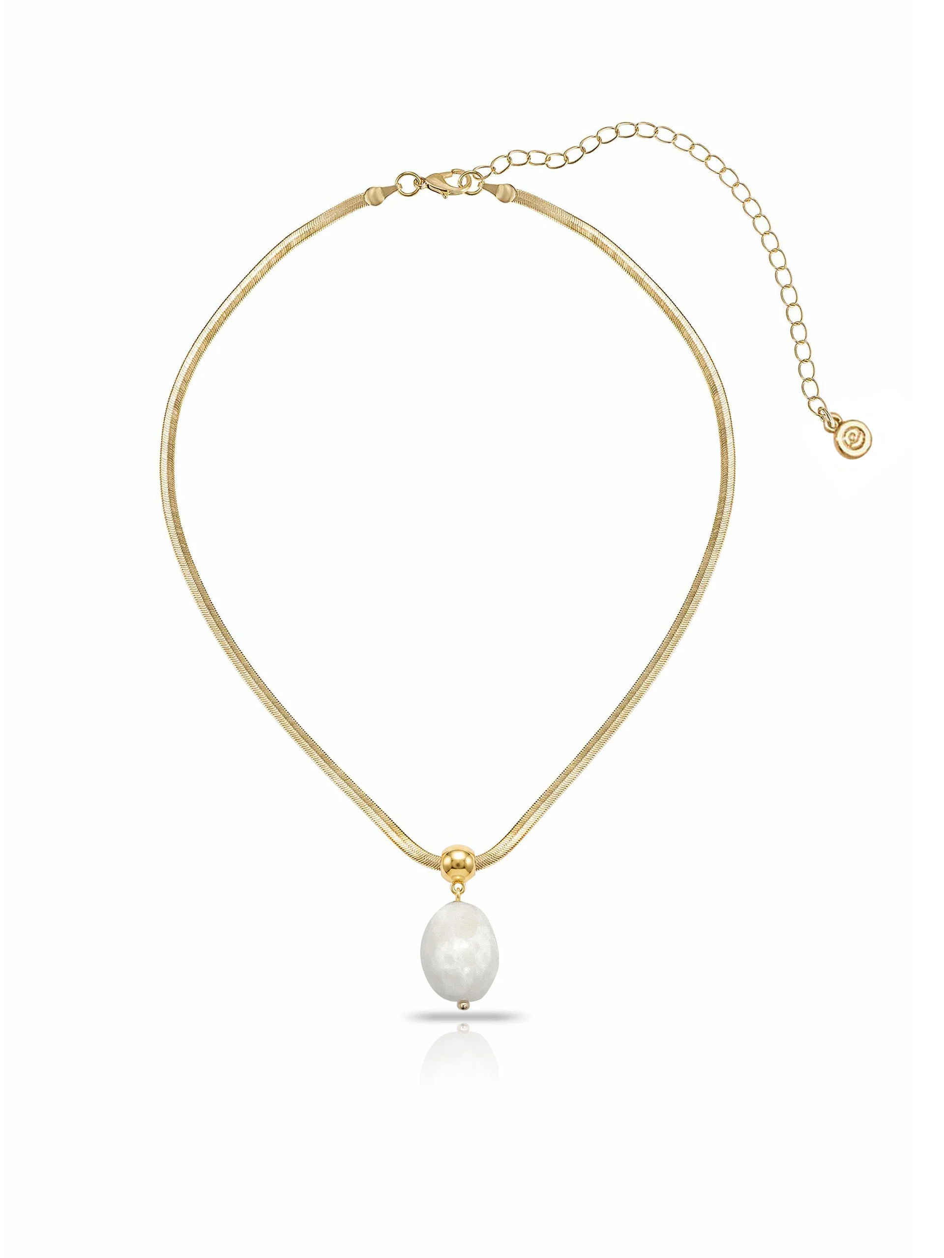 Bone Pendant Snake Chain Necklace