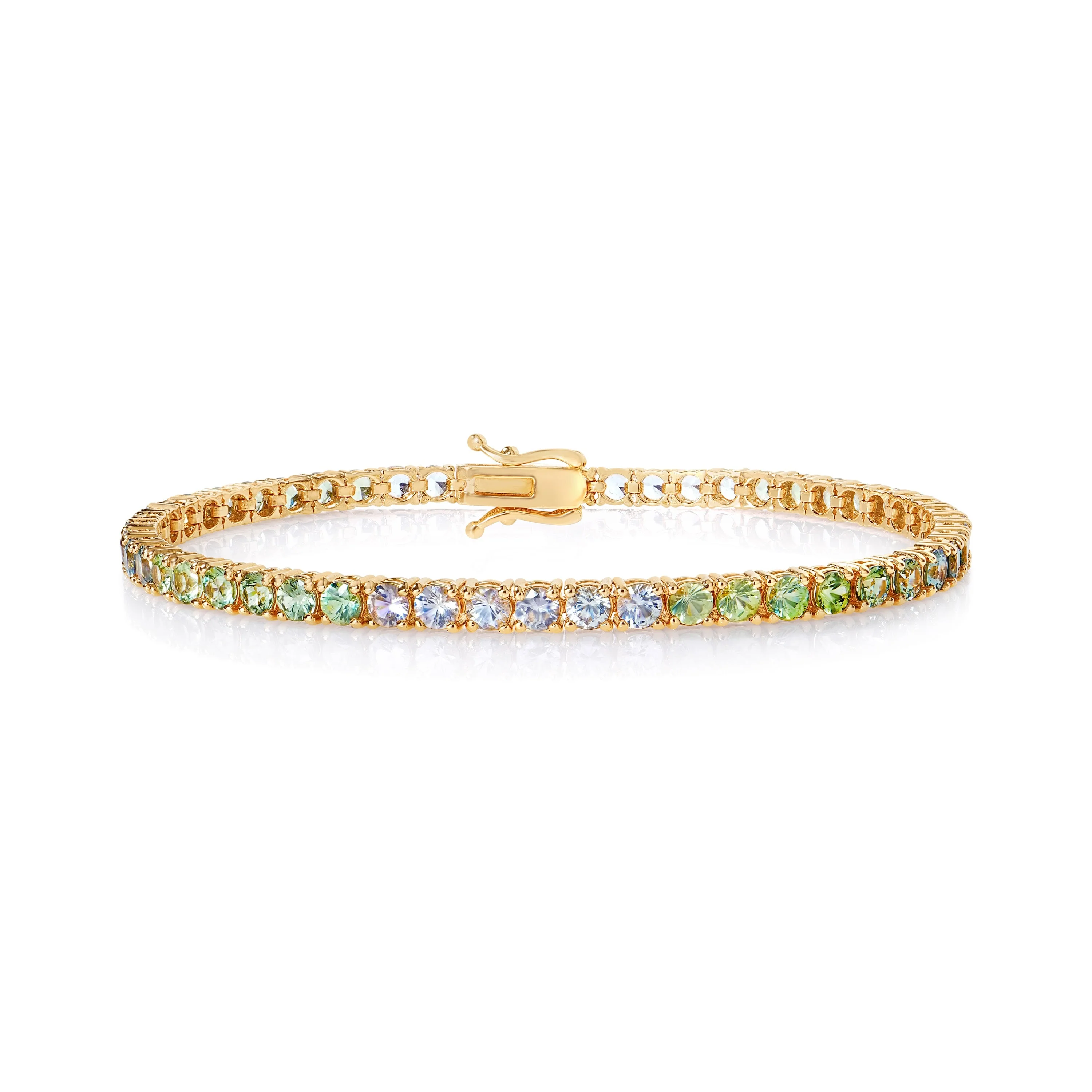 Green Ombre Tennis Bracelet