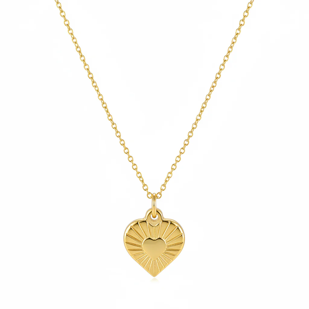 18K Gold-Plated Heart Pendant Necklace