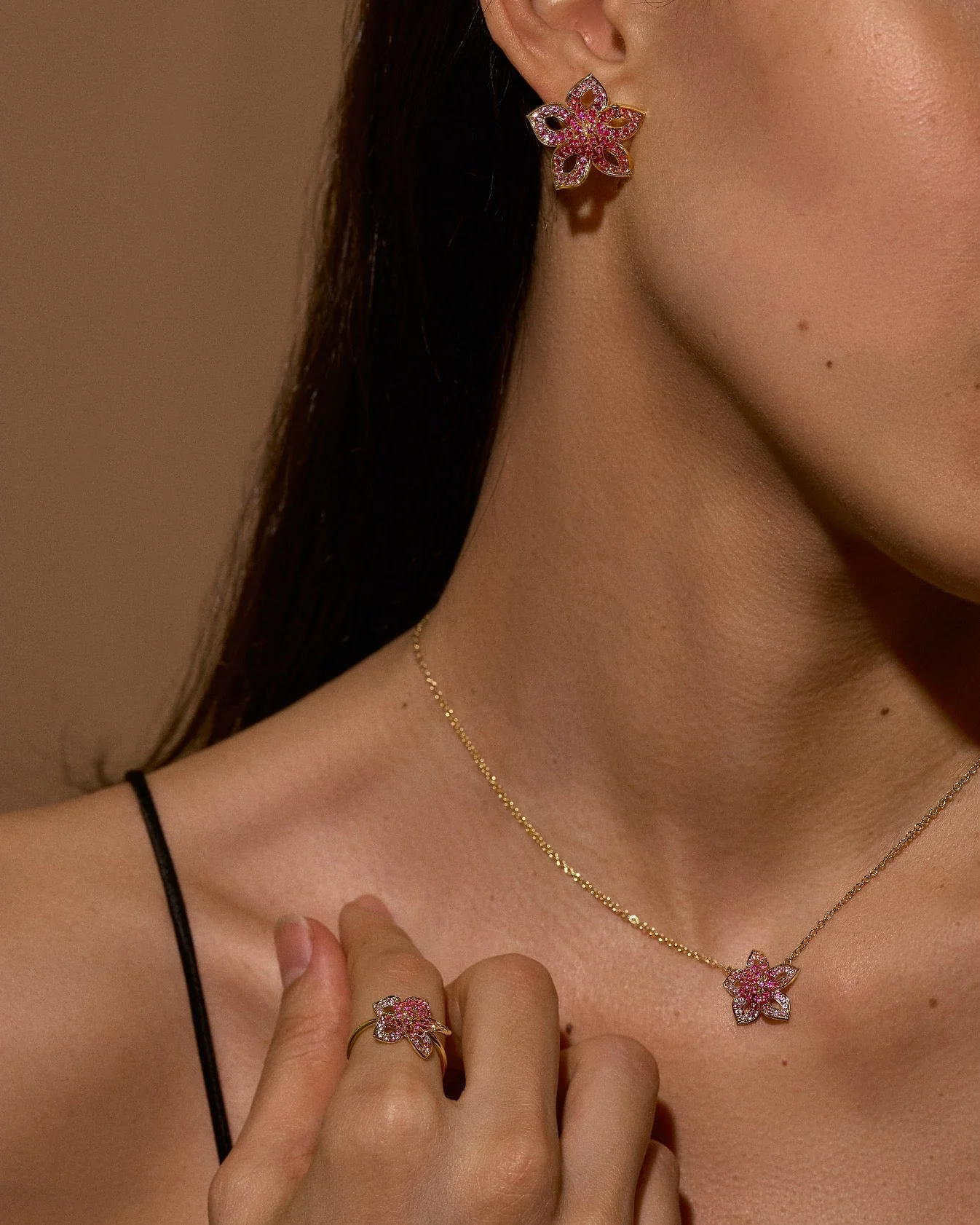 Mana Stud - Pink Sapphire - Image 2