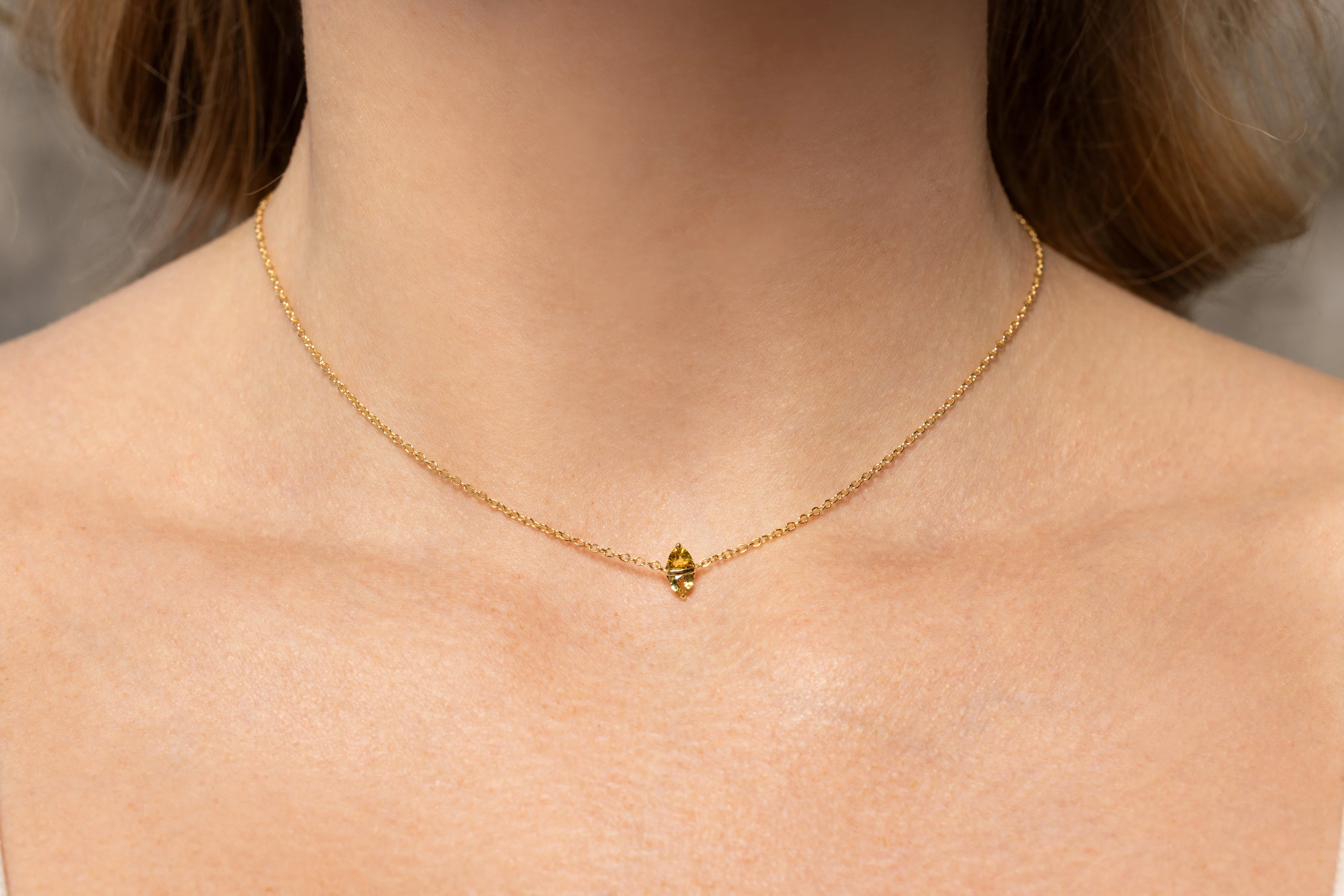 Tilly Necklace - Yellow Sapphire - Image 2