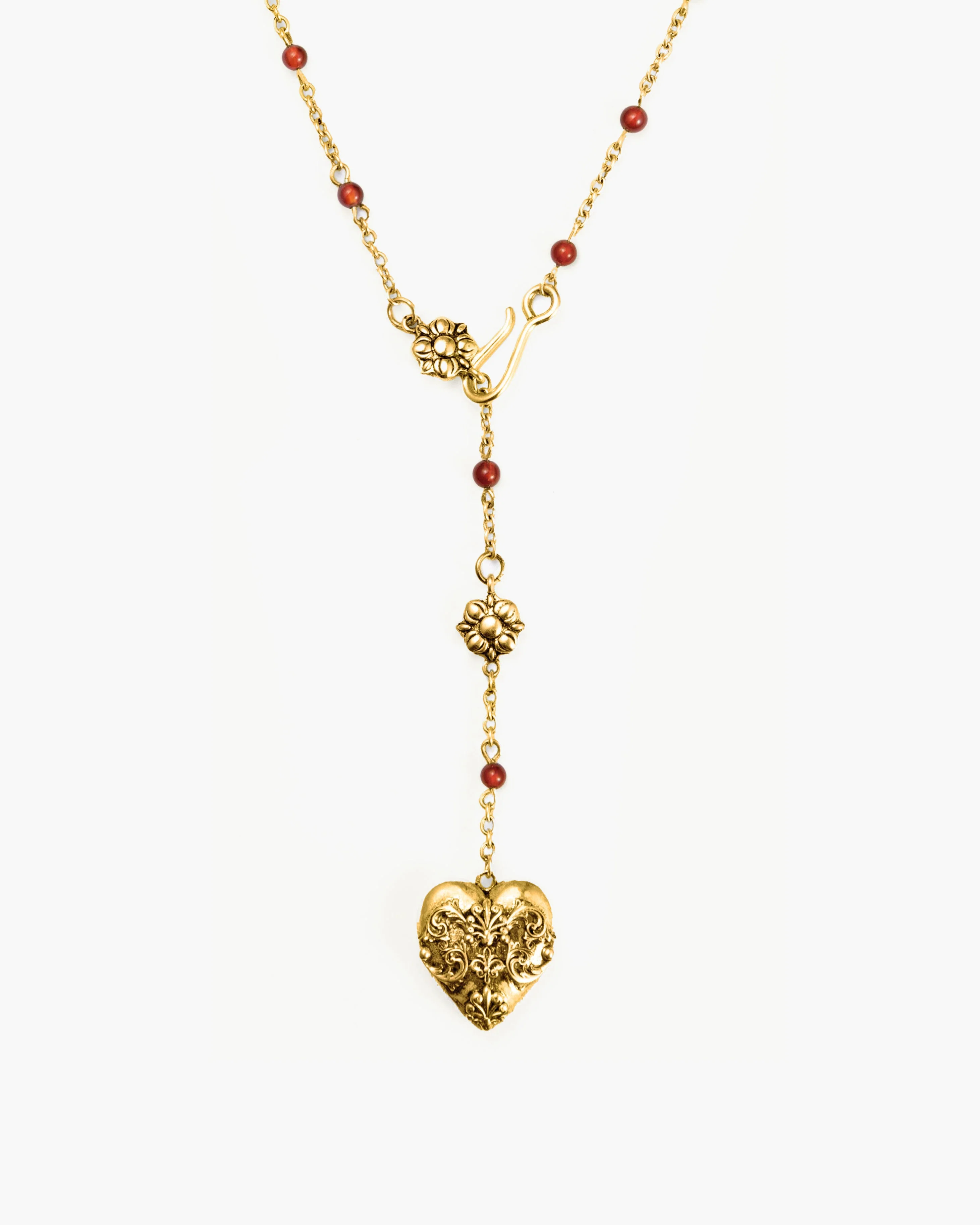 Carnelian Veil Lariat Necklace - Image 4