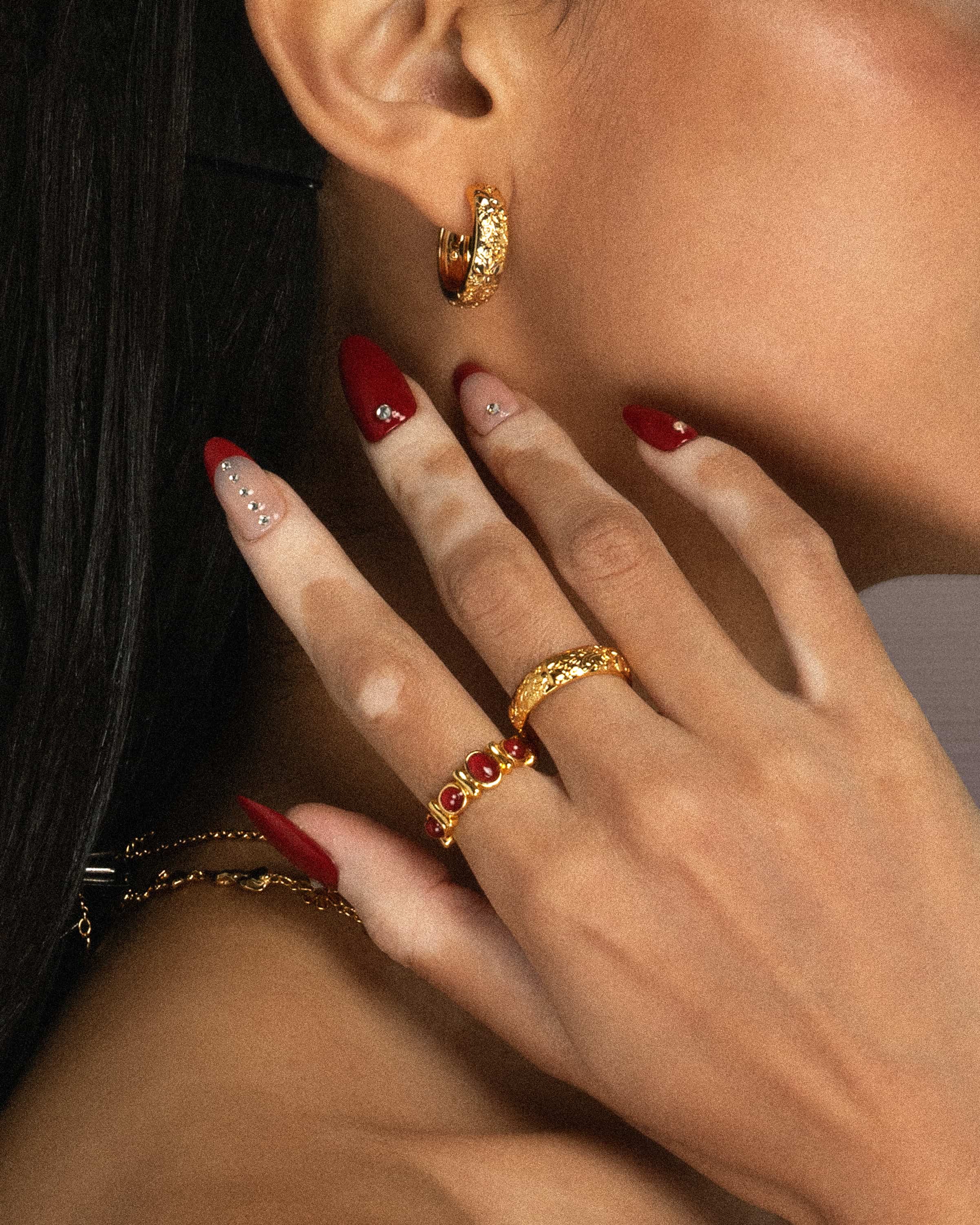 Carnelian Stone Band Ring - Image 4