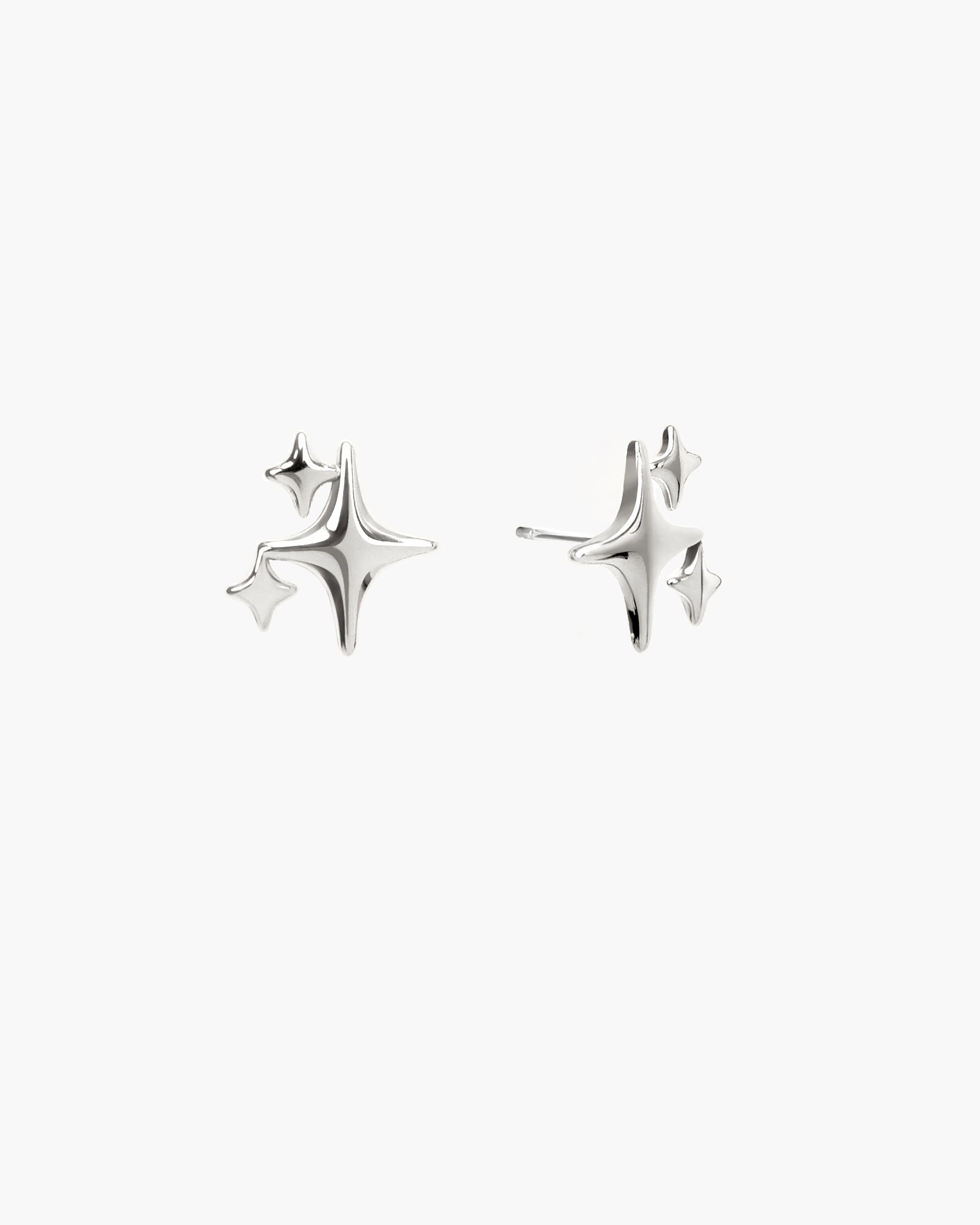 Sparkle Stud Earrings in Silver