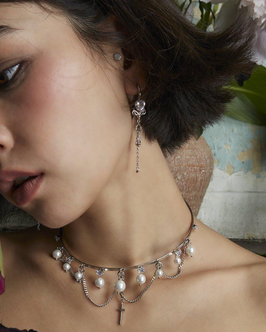 Silver Dripping Earrings - Image 2
