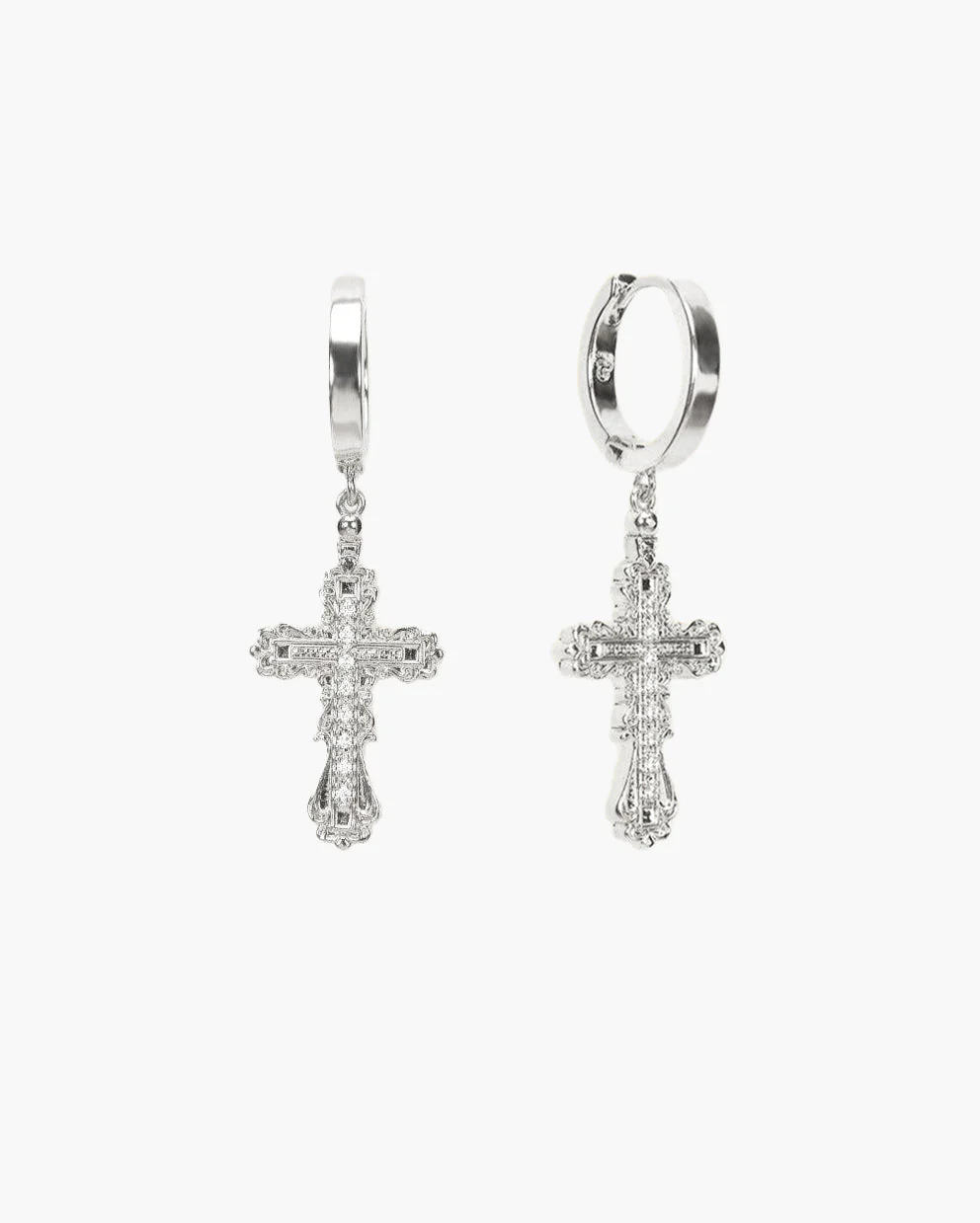 Everette Cross Earrings in Gold - Image 3
