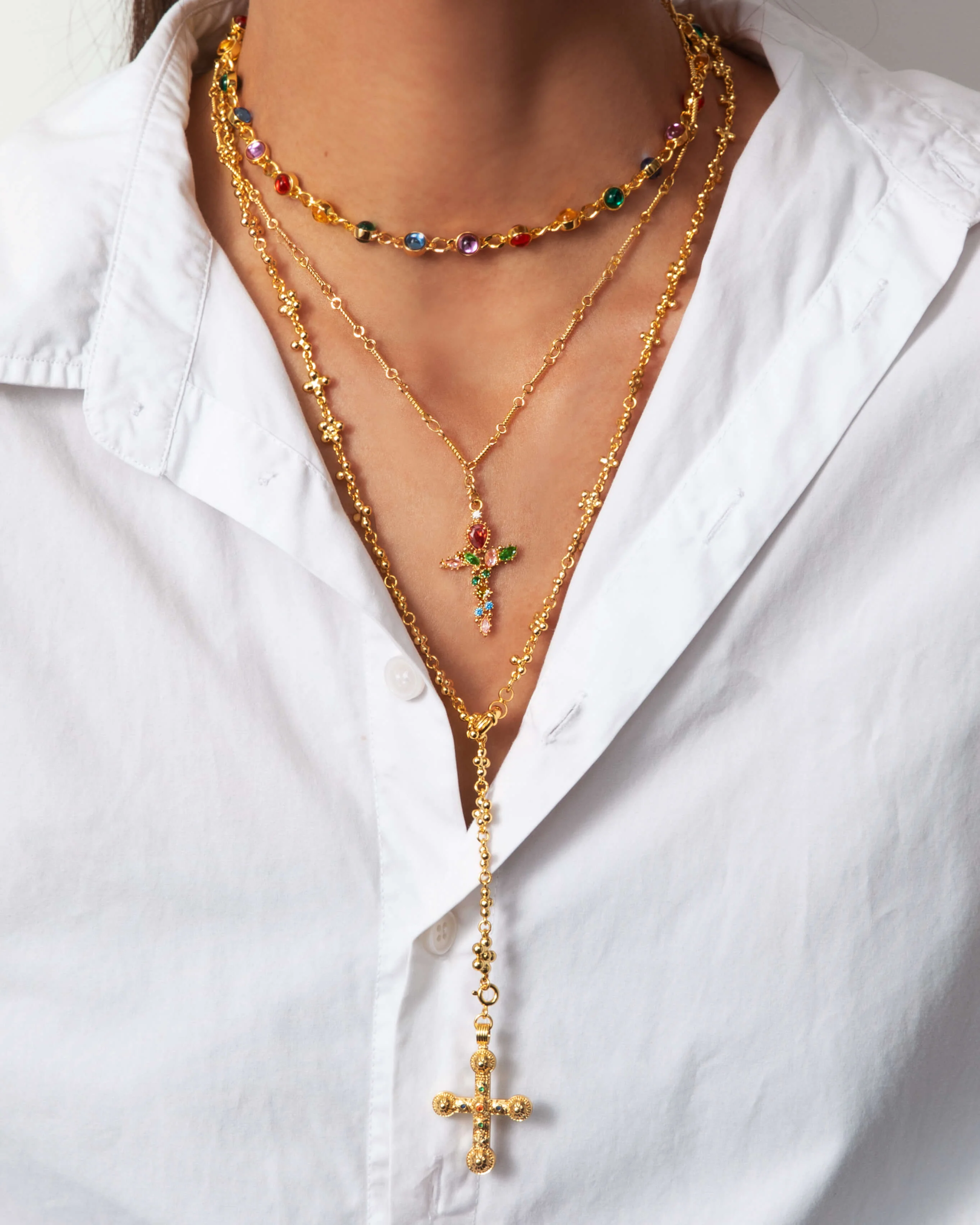 Iridescent Cross Necklace - Image 4