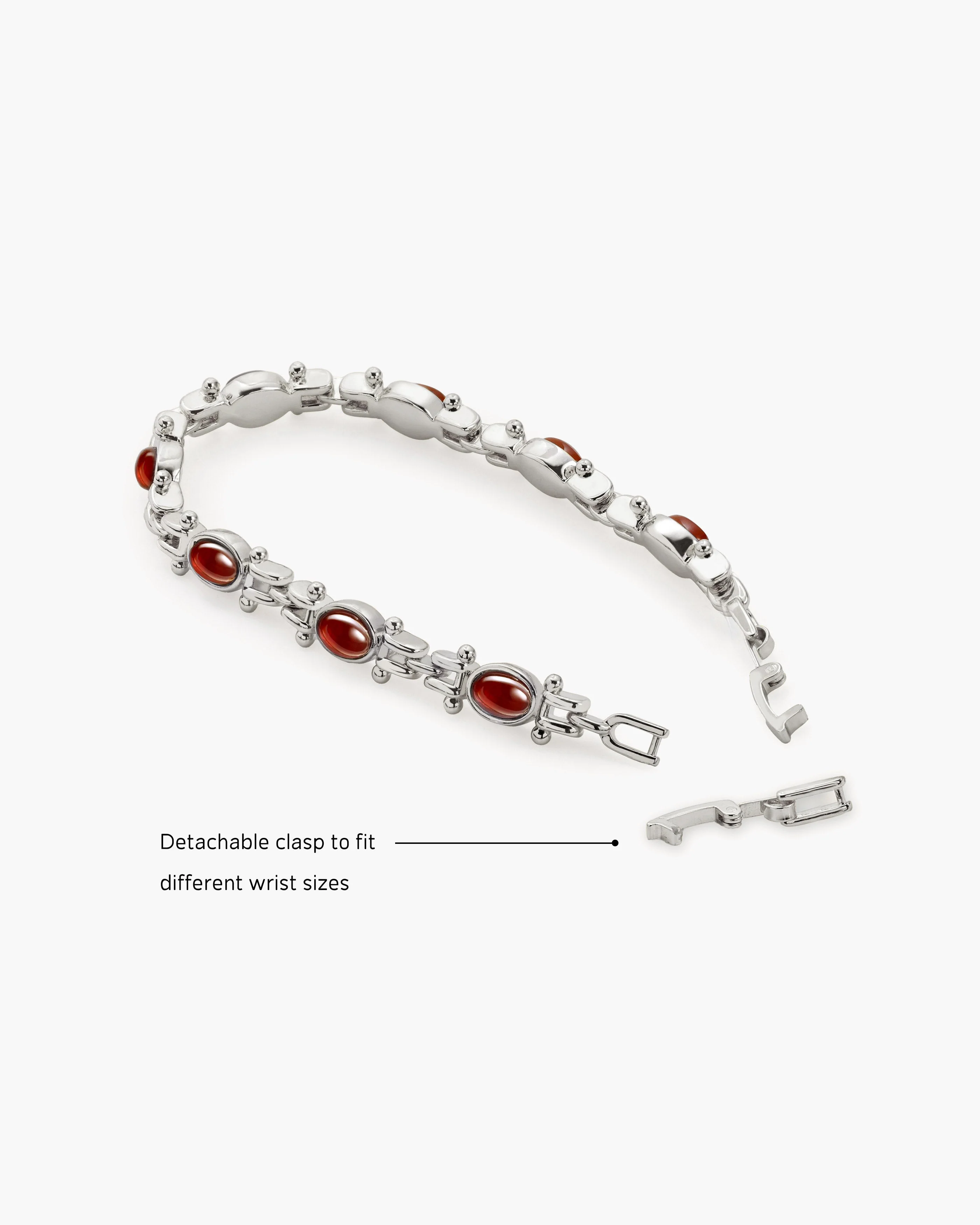 Tess's Treasure Carnelian Bracelet in Silver - Image 3