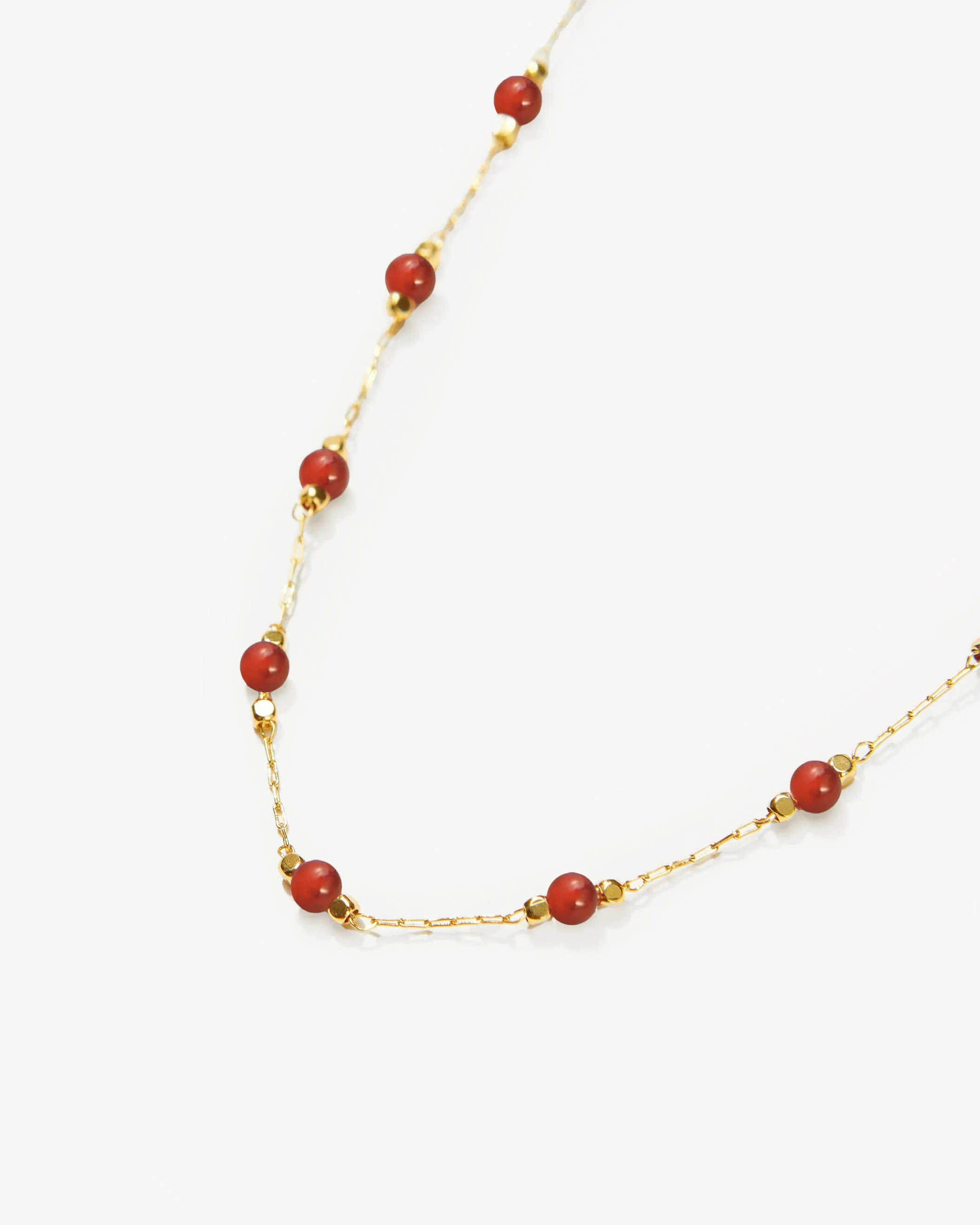 Carnelian Stone Beaded Necklace - Image 3