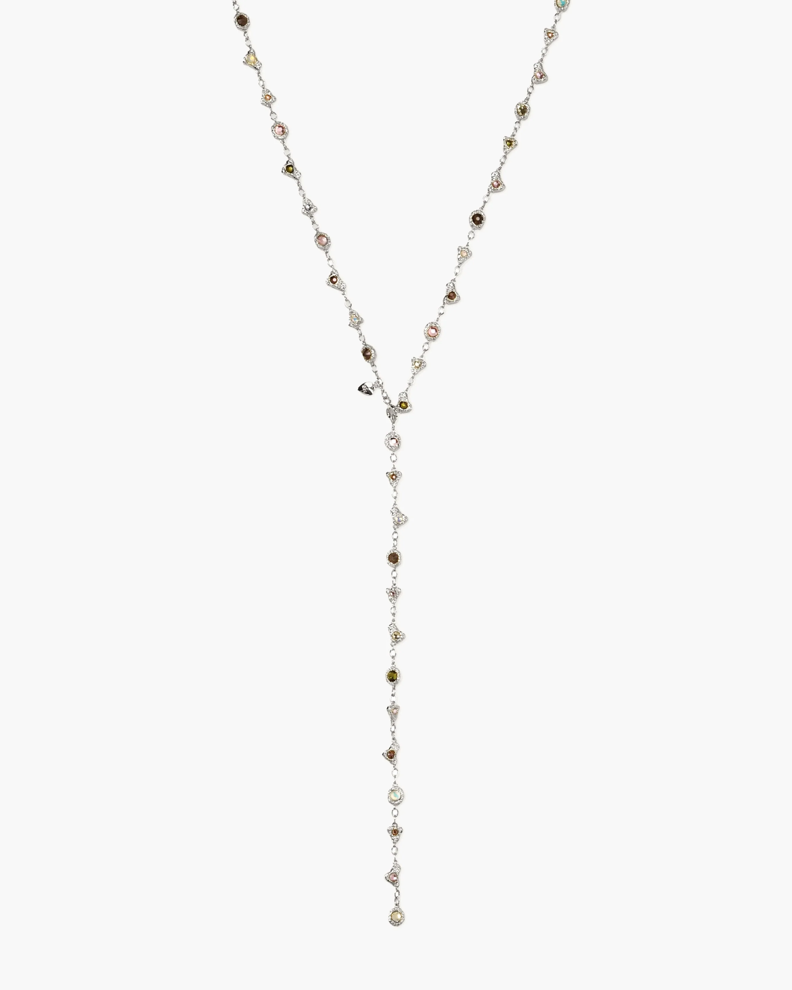 Prism Crystal Long Chain in Silver - Image 3