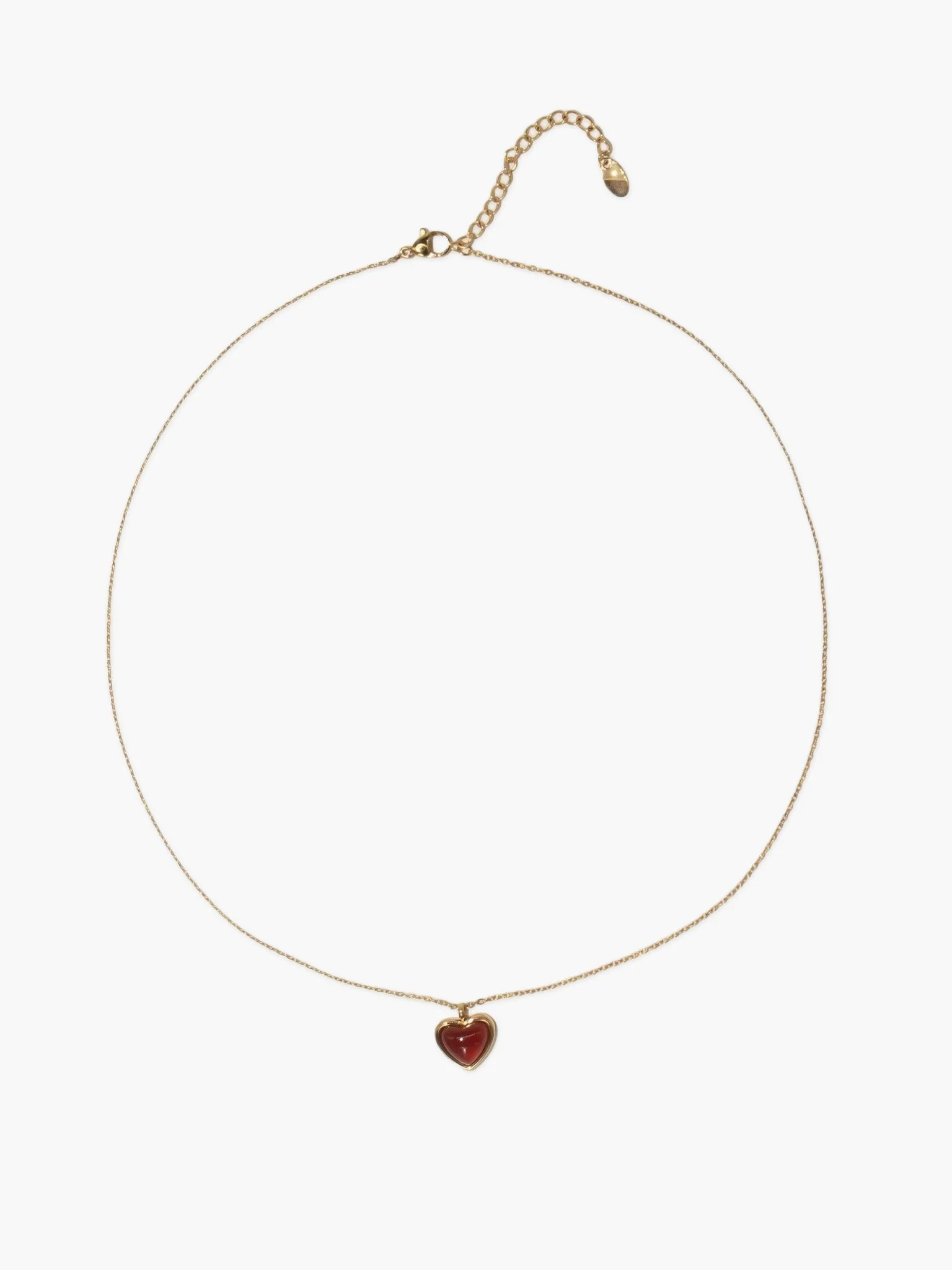 Carnelian Stone Heart Necklace - Image 5