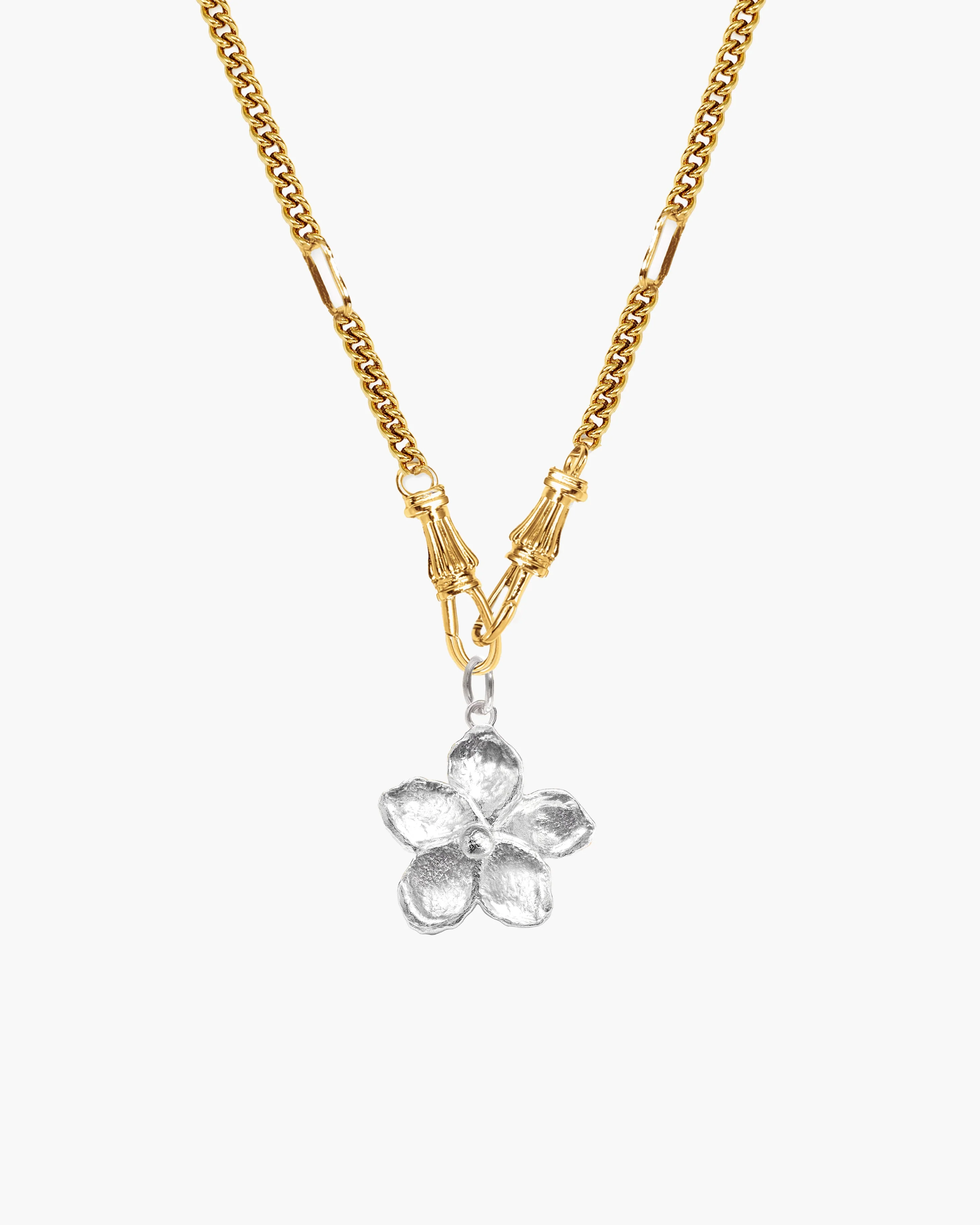 Deco Clasp Chain Necklace in Gold - Image 13