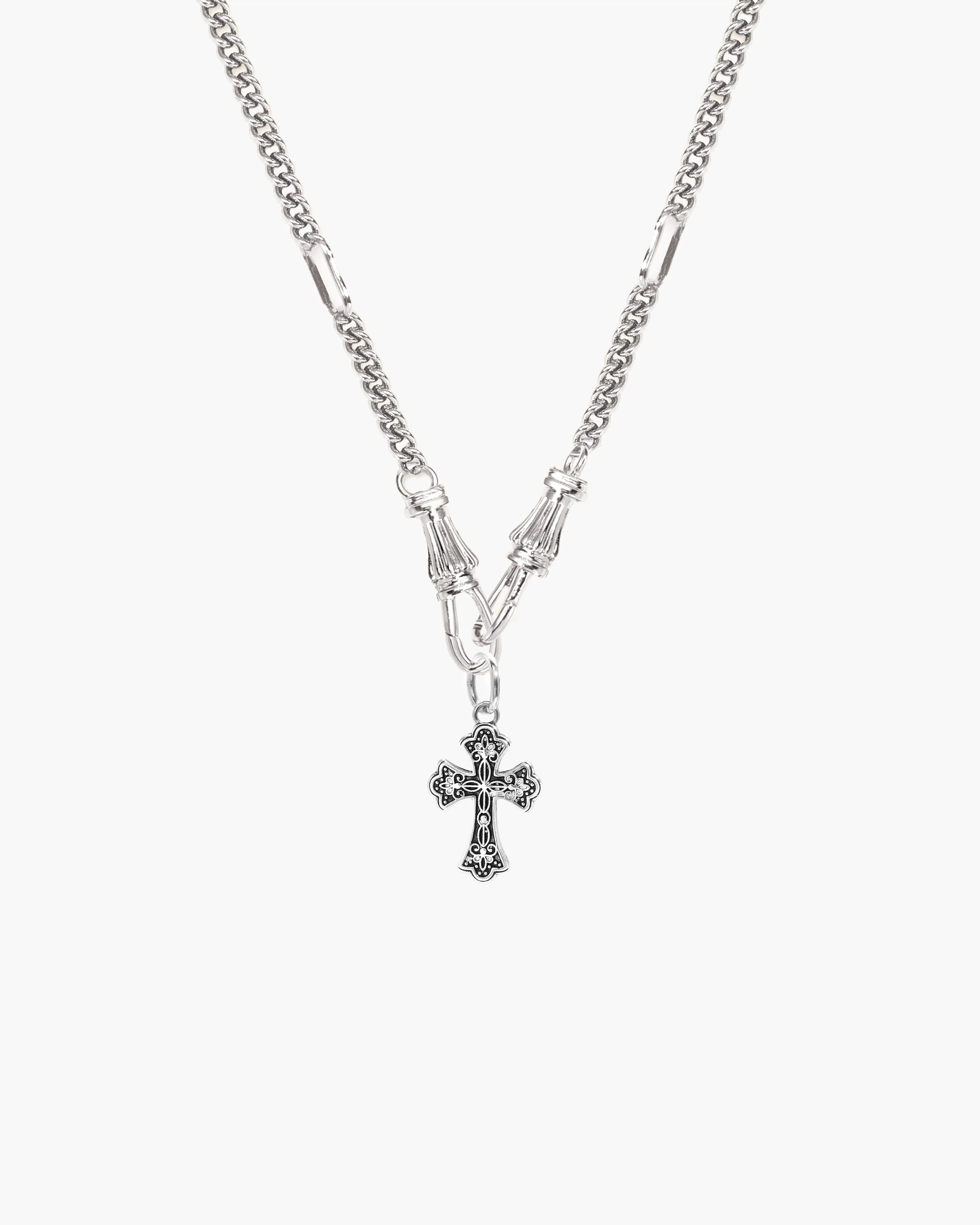 Deco Clasp Chain Necklace in Gold - Image 15