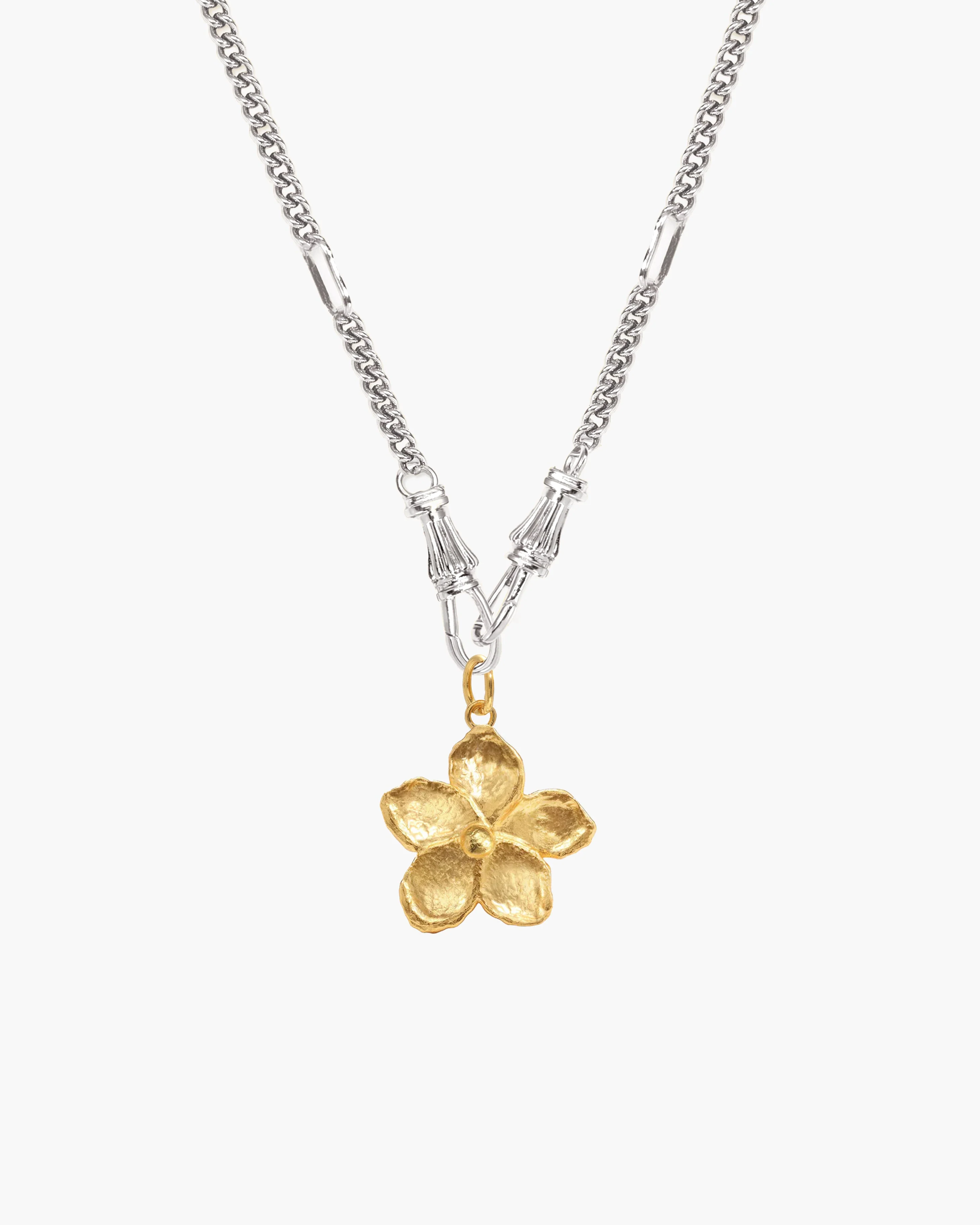 Deco Clasp Chain Necklace in Gold - Image 16