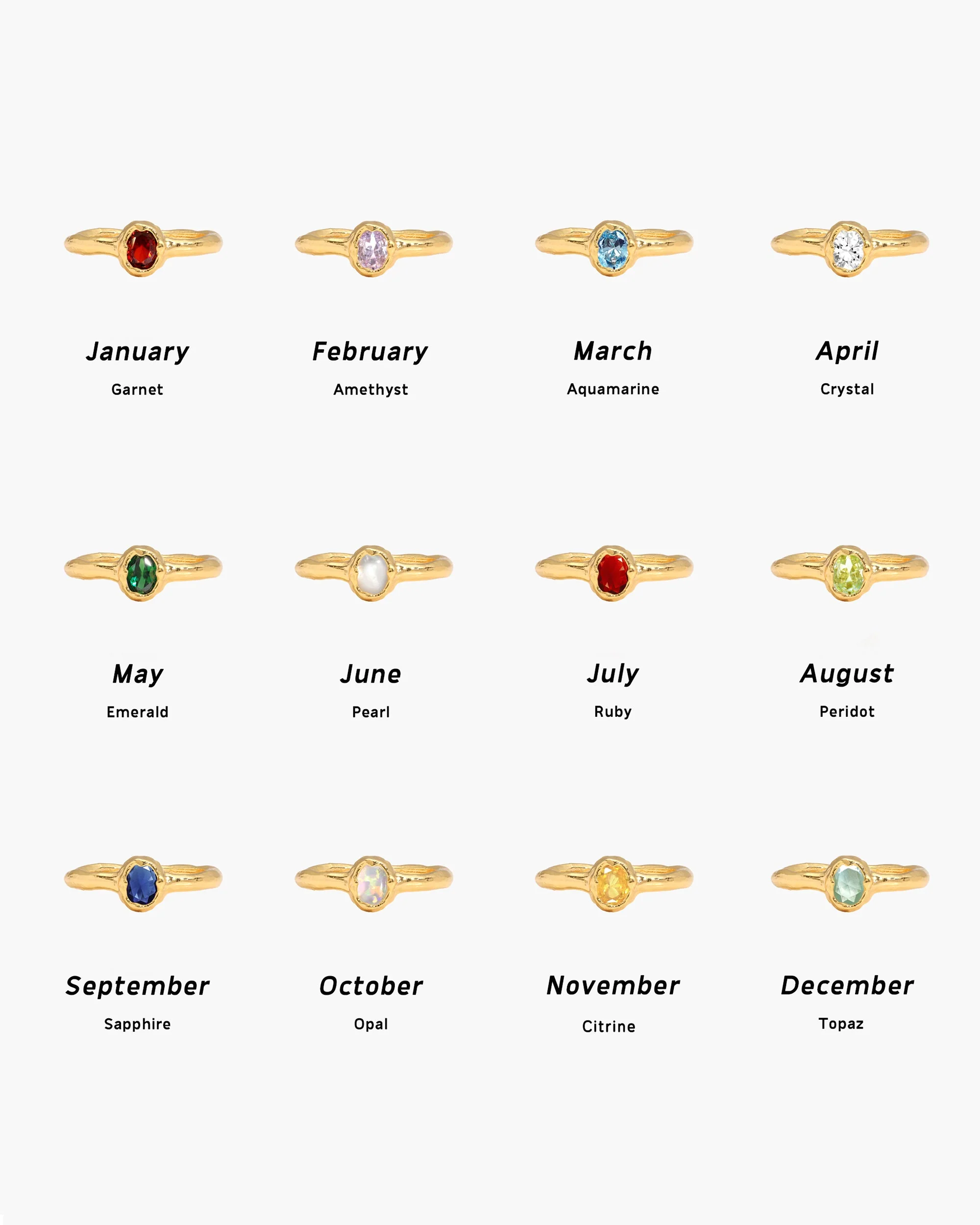 Birthstone Ring in Gold - June - Image 4