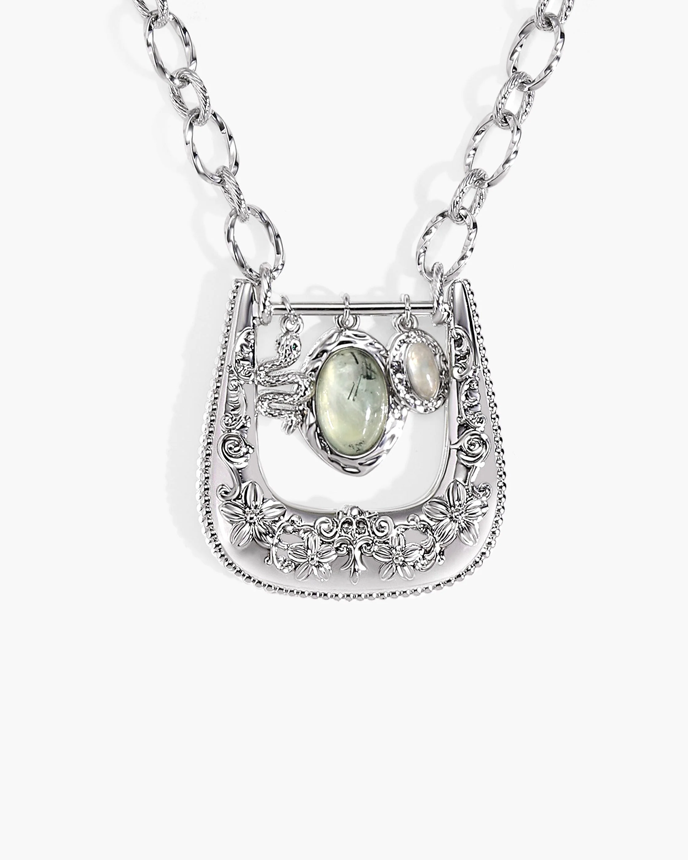 Orbit Charm Buckle Pendant Necklace - Image 6