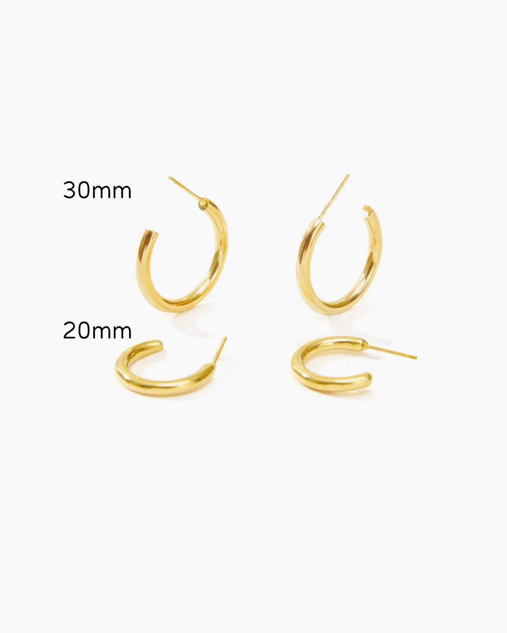 Gold 30mm Endless Hoop Earrings - Image 3