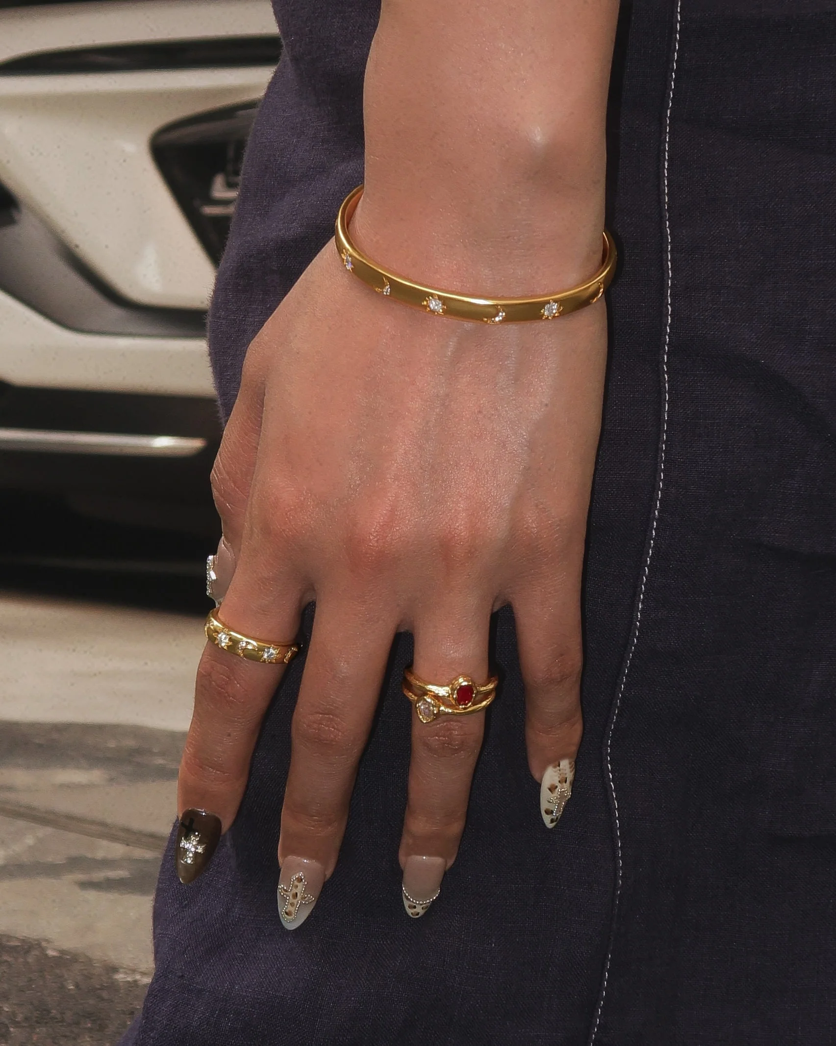 Birthstone Ring in Gold - July - Image 2