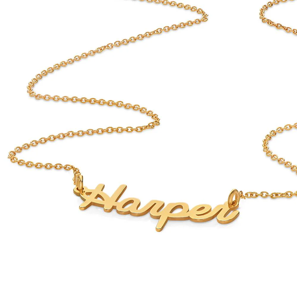 Personalized Cursive Name Necklace in Gold Plating - Image 3