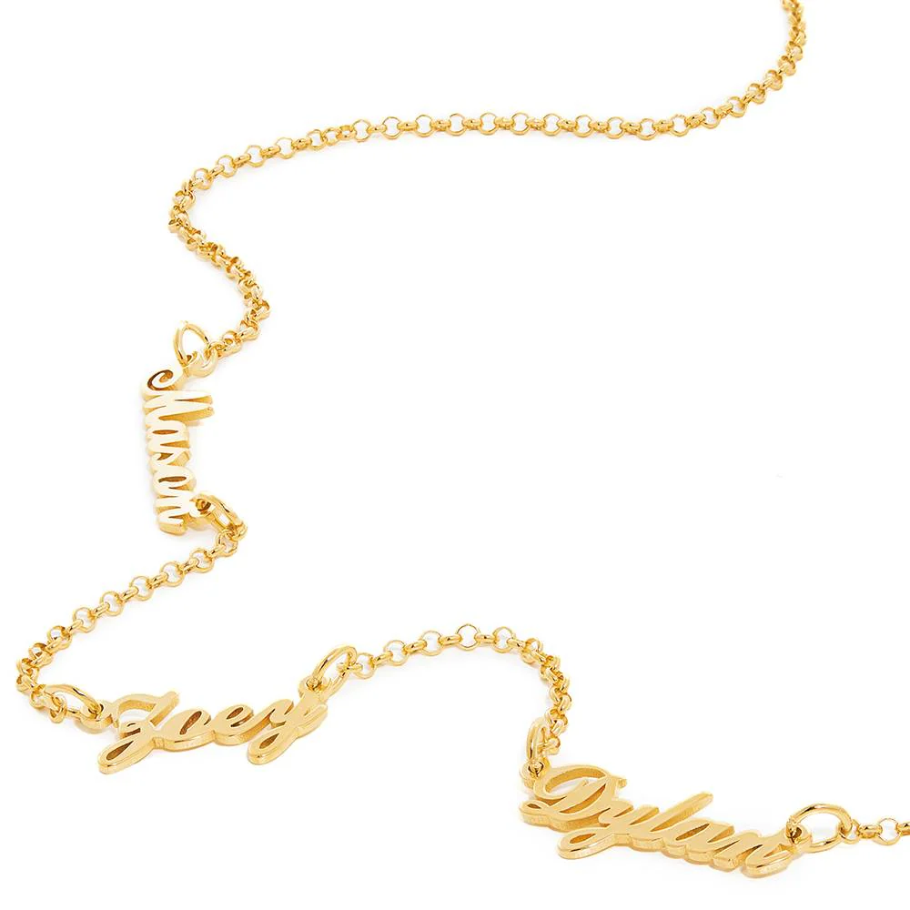Heritage Multiple Name Necklace in Gold Plating - Image 4