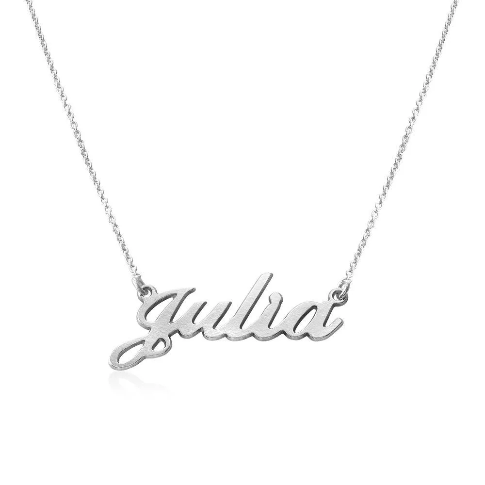 Classic Cocktail Name Necklace in Silver
