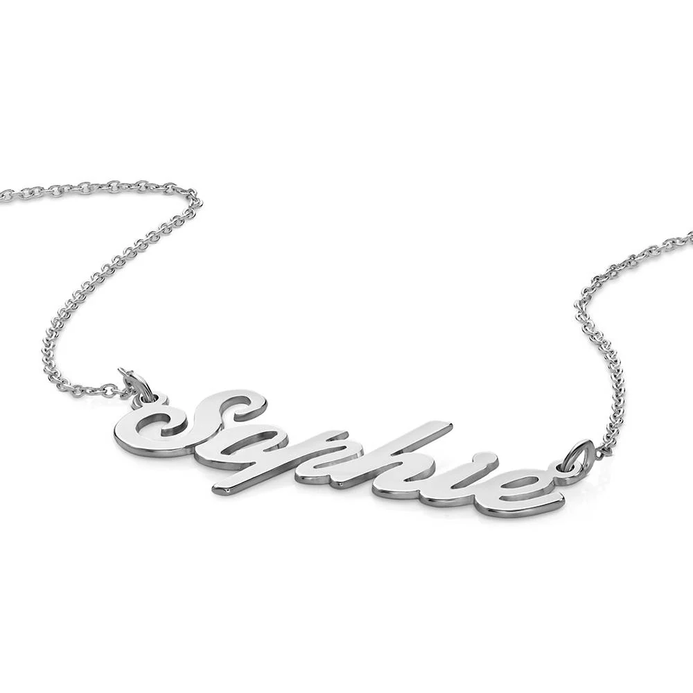 Classic Cocktail Name Necklace in Silver - Image 3