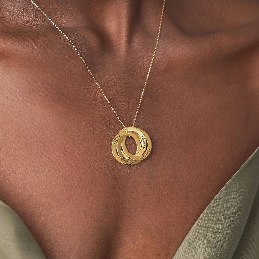Russian Ring Necklace with 4 Rings in Gold Plating - Image 4