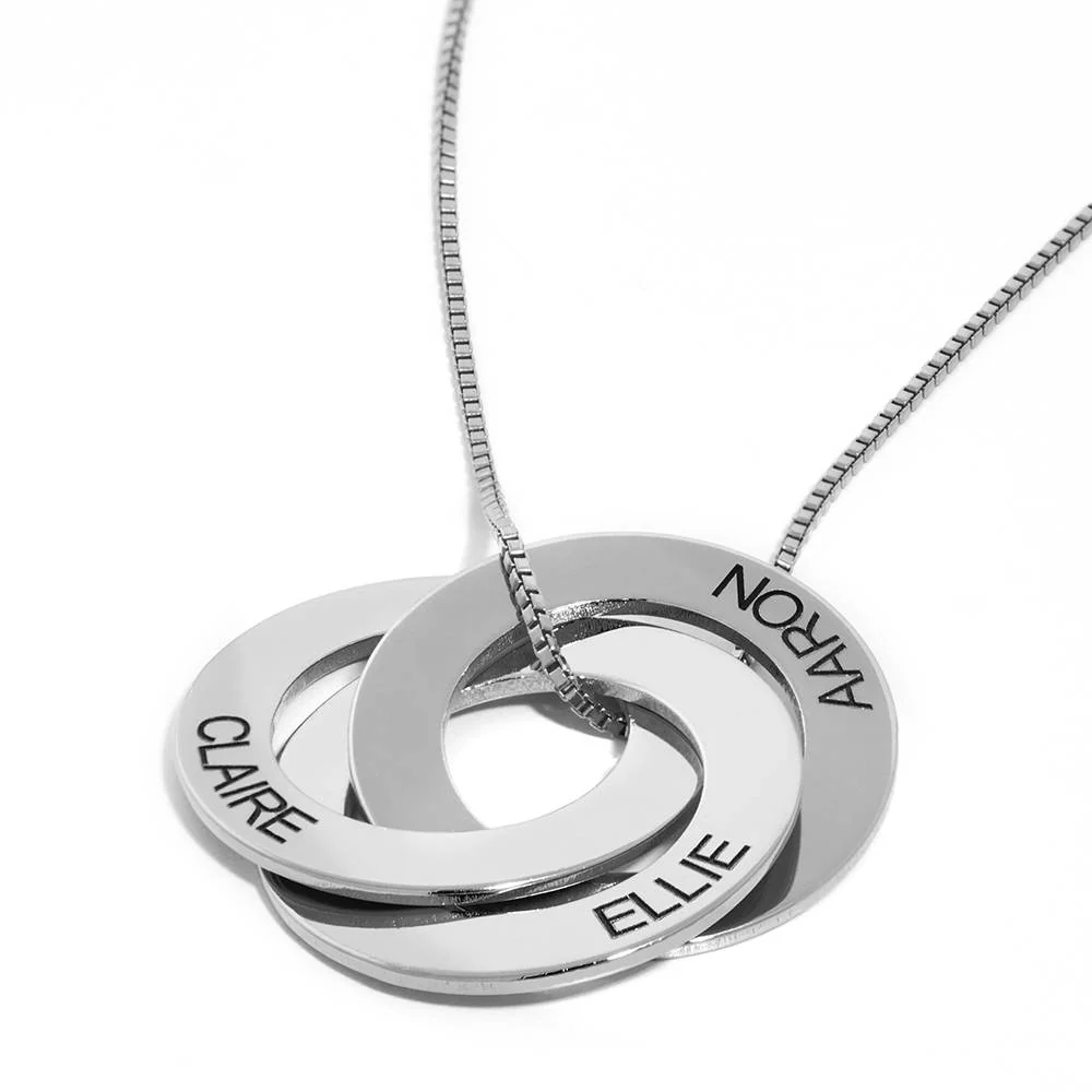 Russian Ring Necklace in Silver - Image 3