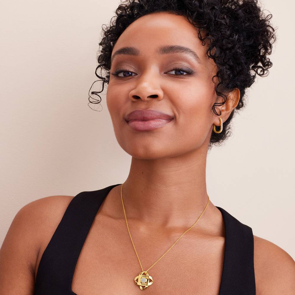 Galaxy Necklace with 0.19CT Diamonds in Gold Plating - Image 2