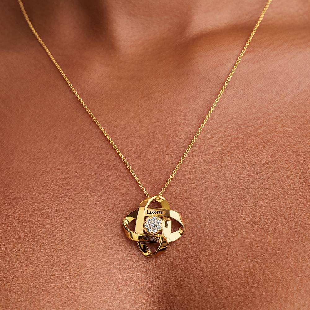 Galaxy Necklace with 0.19CT Diamonds in Gold Plating - Image 4