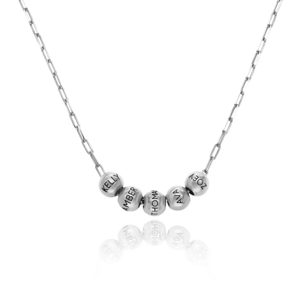 The Balance Bead Necklace in Silver